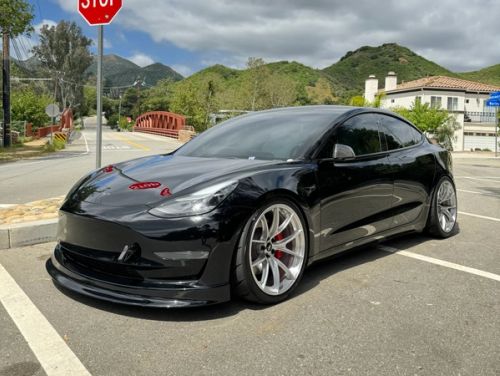 Black Tesla Model 3 - VS-5RS in Brushed Clear