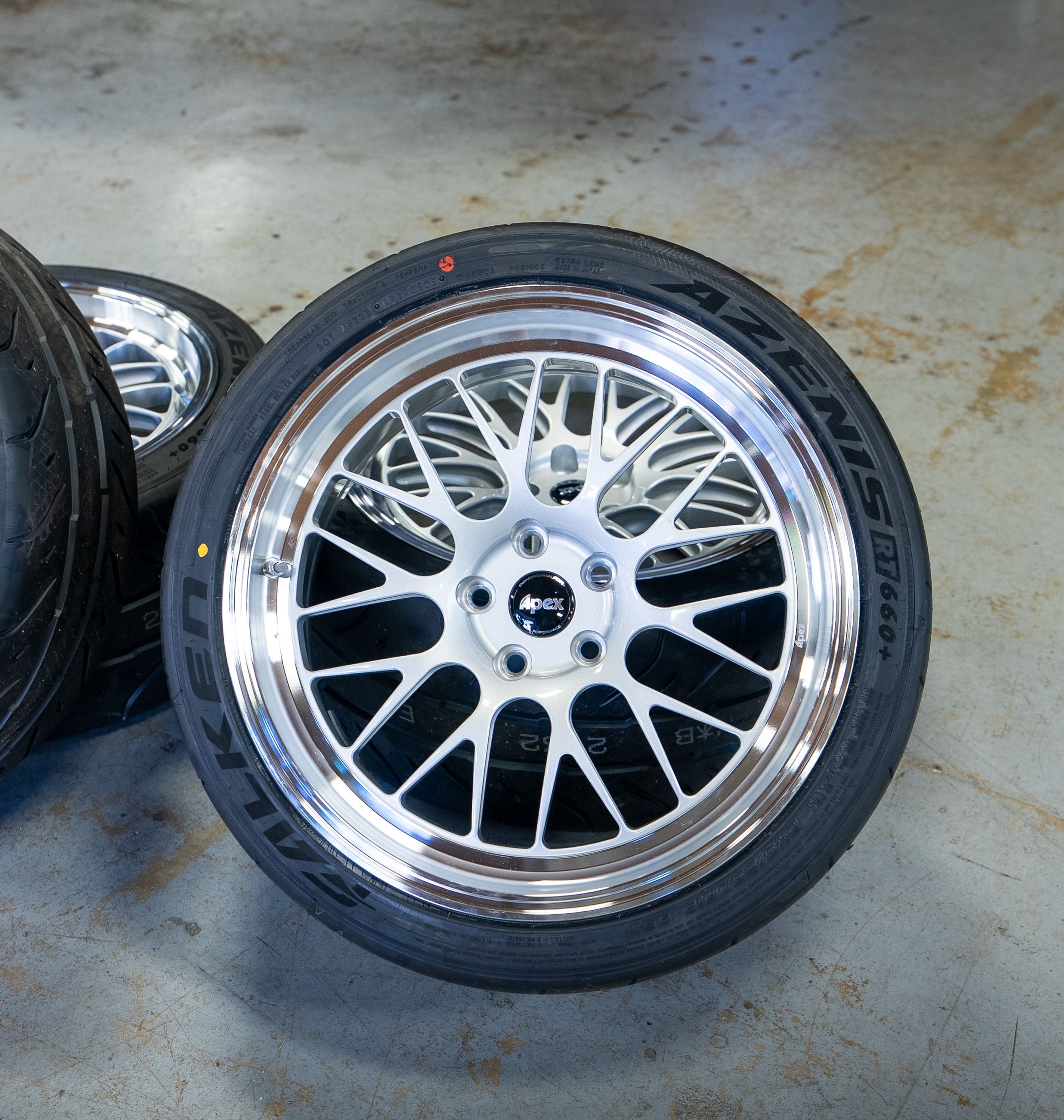 Blue BMW G20 Sedan 3 Series with 19" ML-10RT Apex wheels in Machined Lip Race Silver