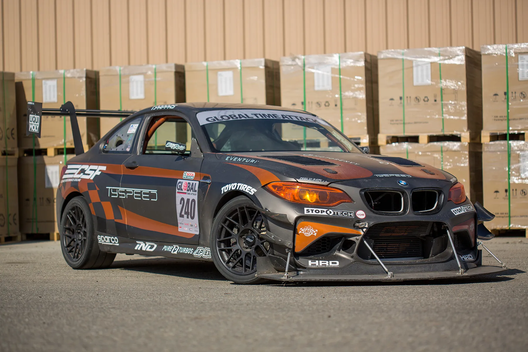 Multicolor BMW F87 M2 with 18" ARC-8R Apex wheels in Satin Black