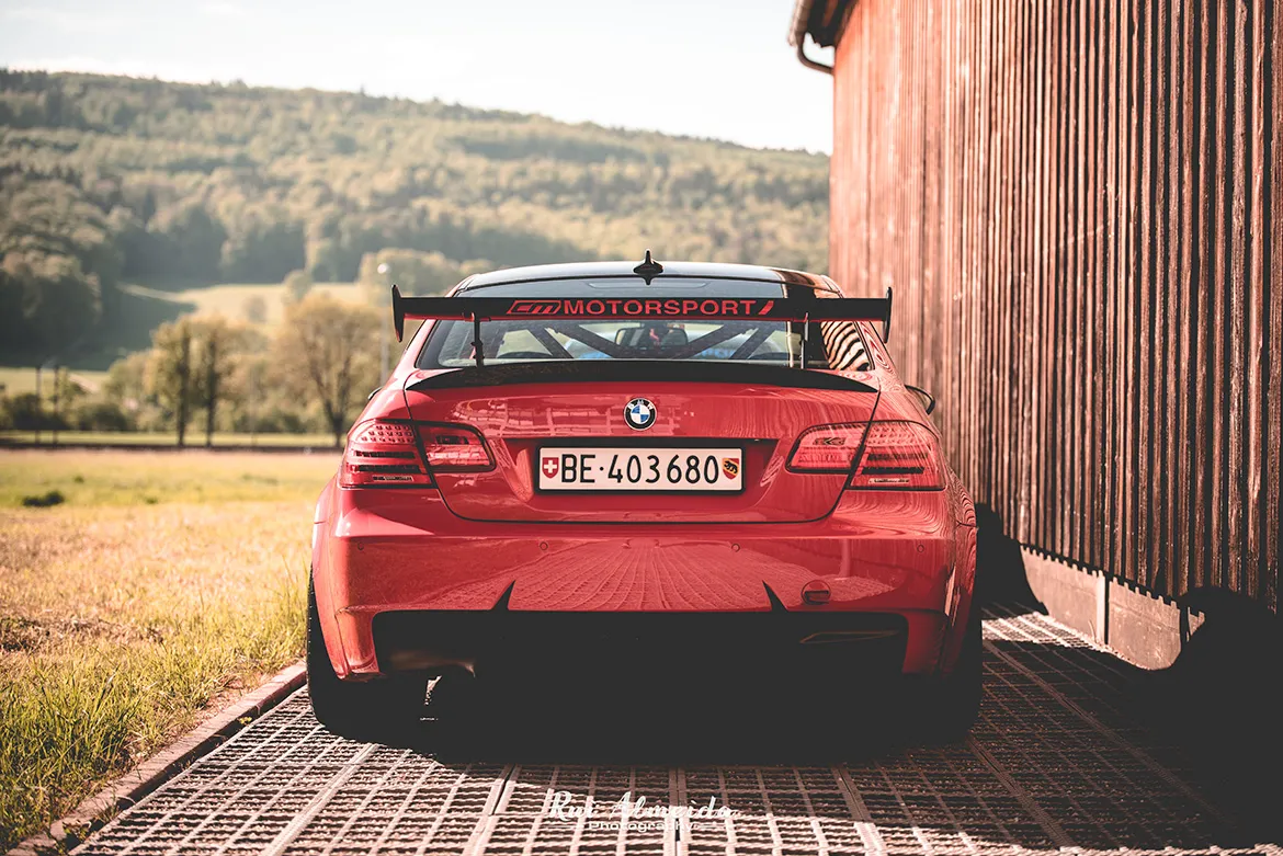 Blue BMW E92 Coupe M3 with 18" EC-7 Apex wheels in Satin Black