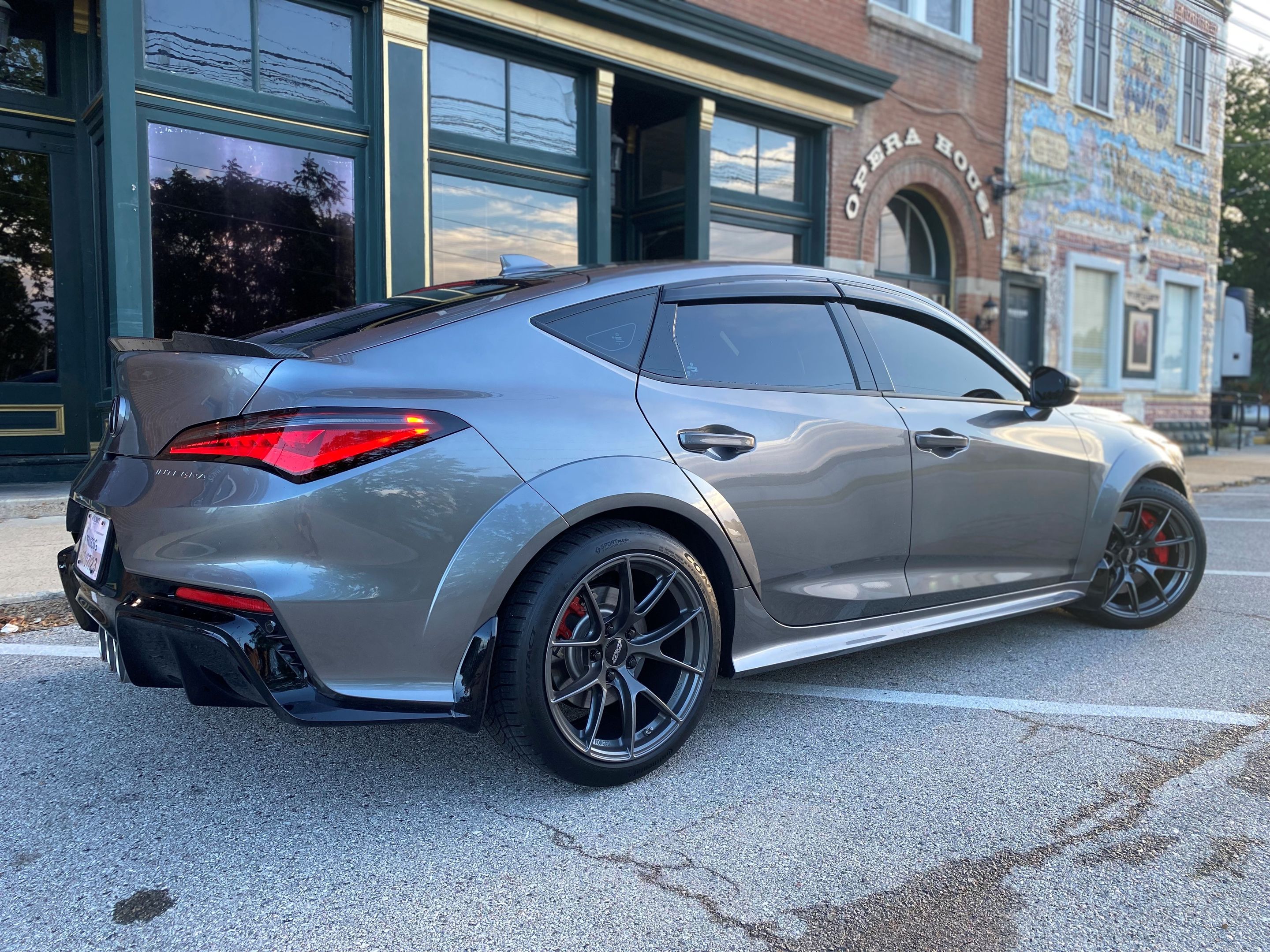 Grey Acura DE5 Integra Type-S with 18" VS-5RS Apex wheels in Anthracite
