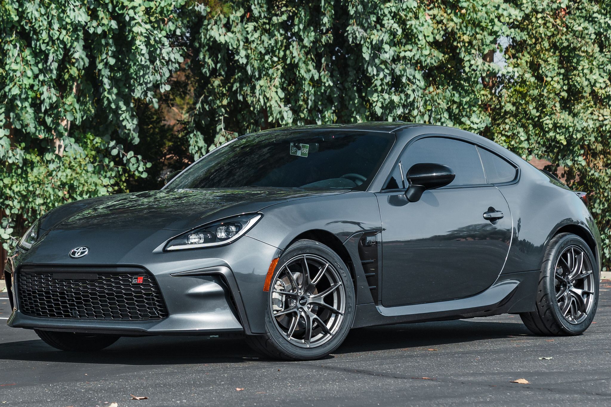 Grey Toyota GR86 with 17" VS-5RS Apex wheels in Anthracite