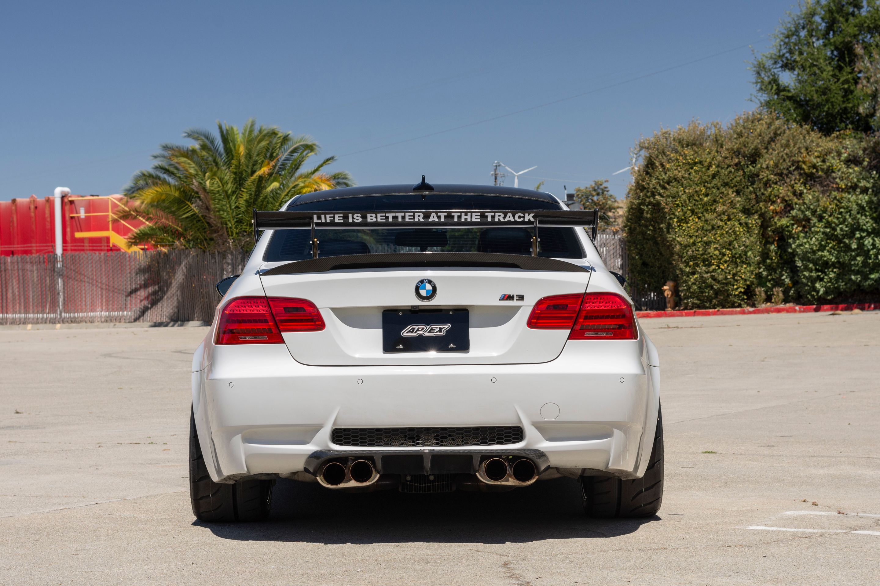 White BMW E92 Coupe M3 with 18" EC-7R Apex wheels in Polished