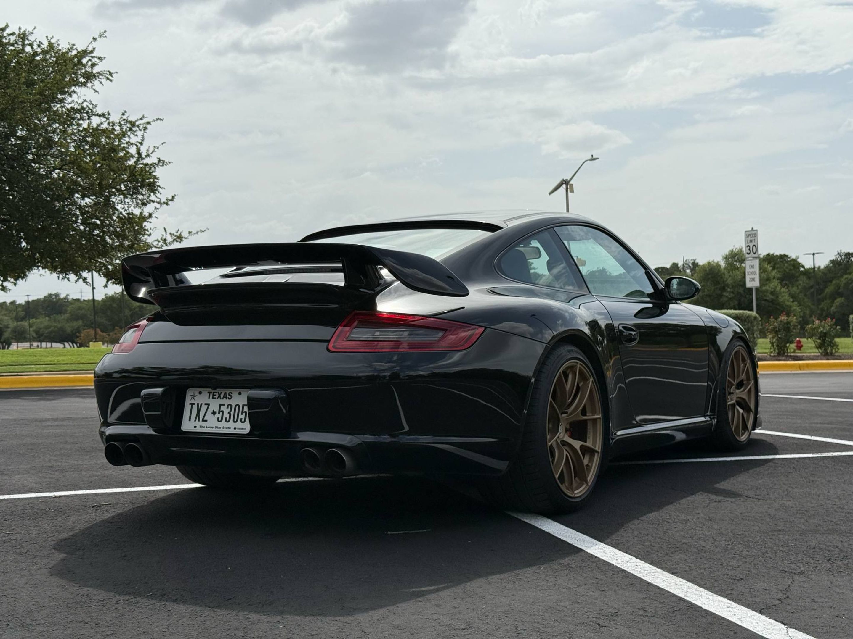 Black Porsche 911 997 Carrera S with 19" VS-5RS Apex wheels in Custom Finish