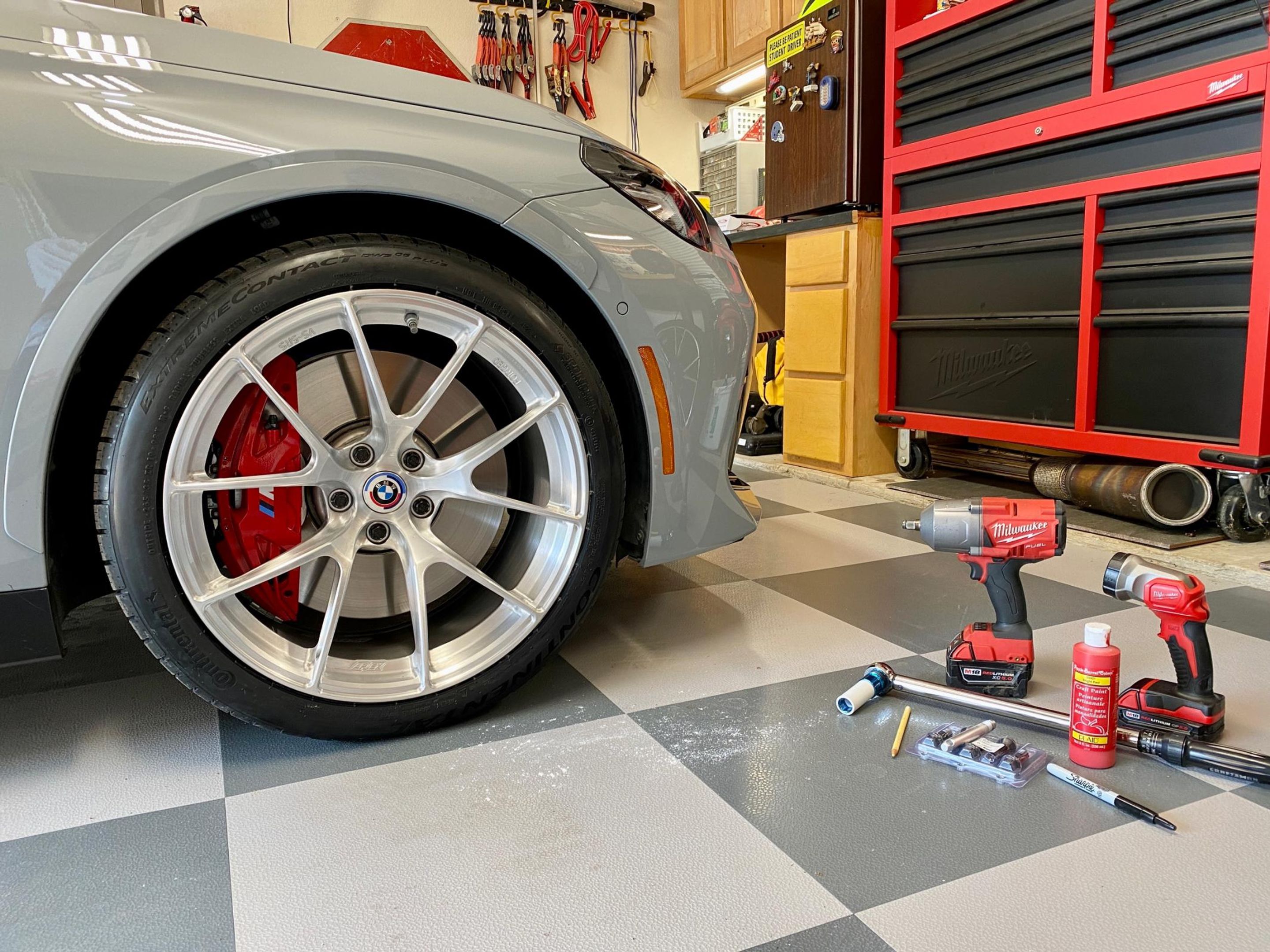 Grey BMW G42 2 Series with 19" VS-5RS Apex wheels in Brushed Clear