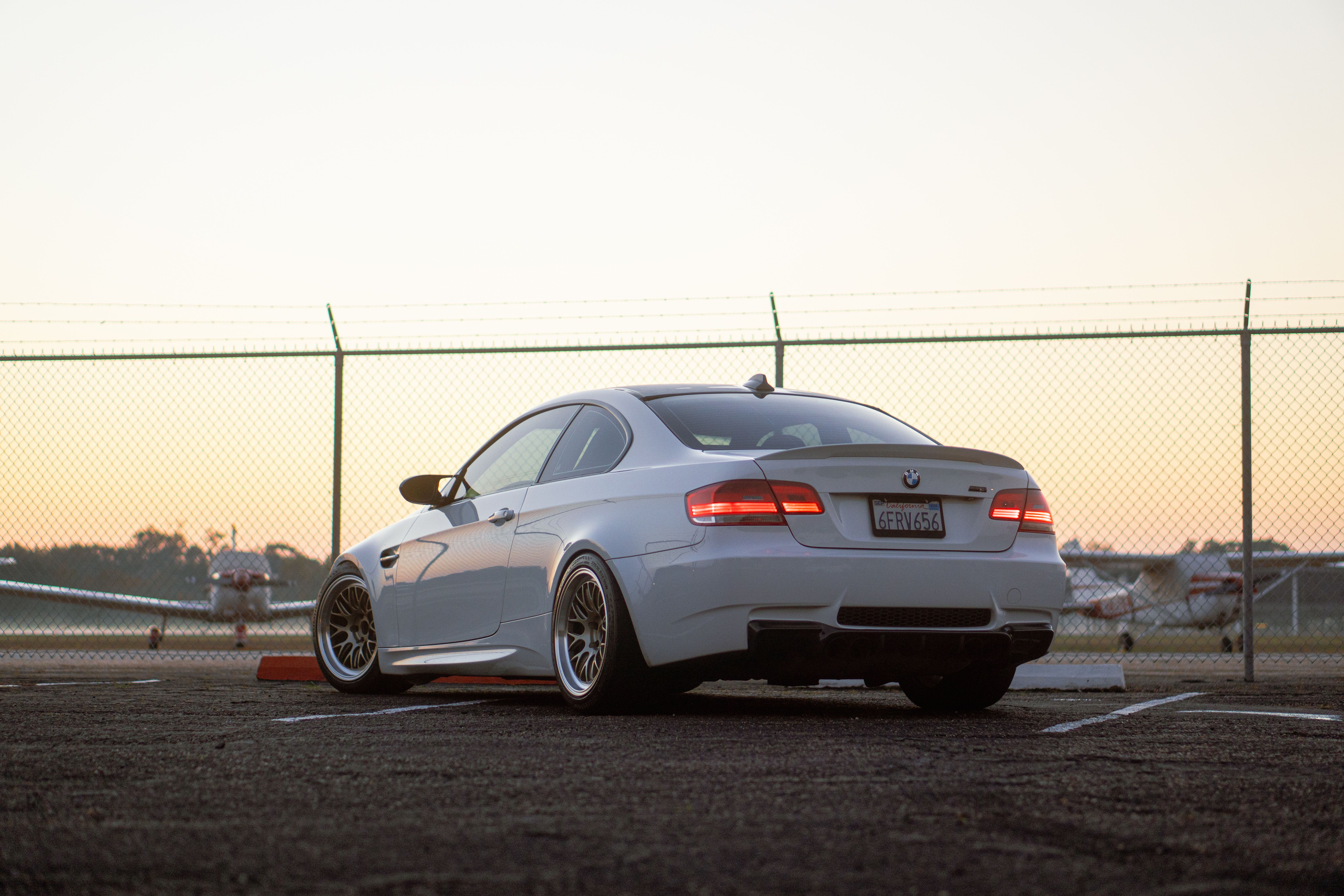 White BMW E92 Coupe M3 with 18" ML-10RT Apex wheels in Machined Lip Gloss Motorsport Gold