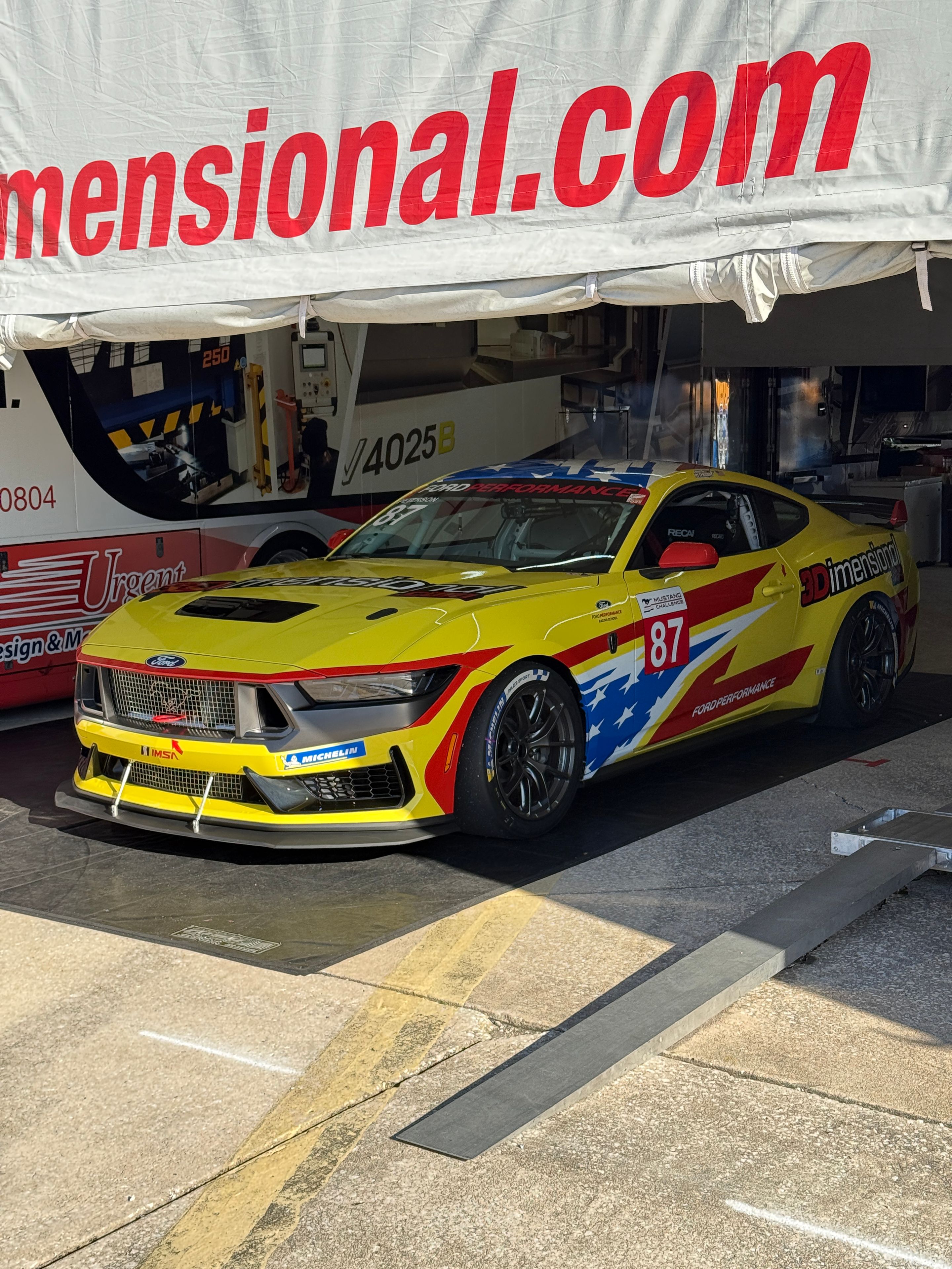Yellow Ford Performance Mustang Dark Horse R with 18" VS-5RE Apex wheels in Anthracite