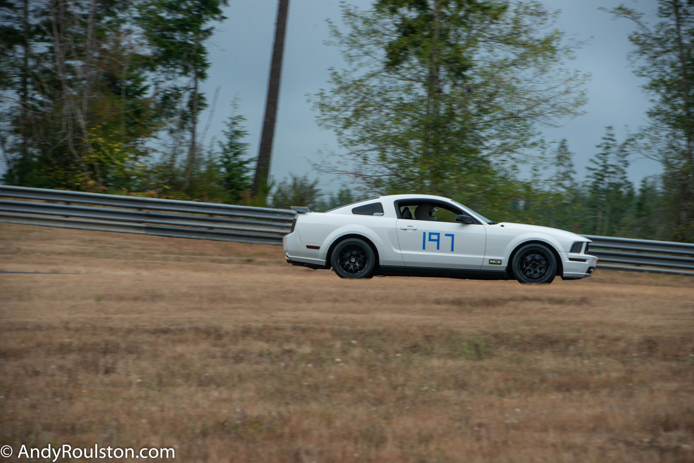 White Ford S197 Mustang GT with 18" EC-7 Apex wheels in Satin Black