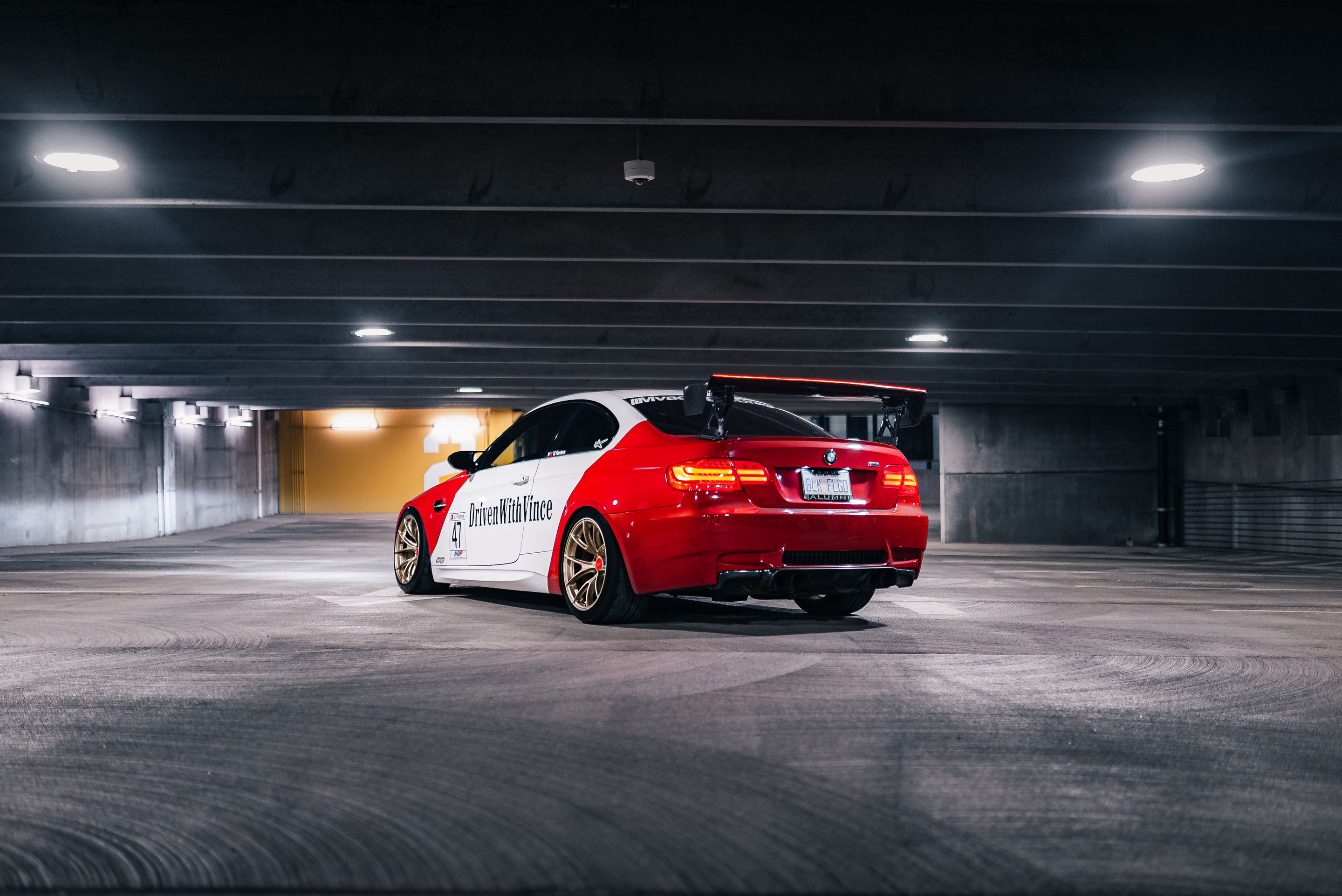 Multicolor BMW E92 Coupe M3 with 18" VS-5RS Apex wheels in Motorsport Gold