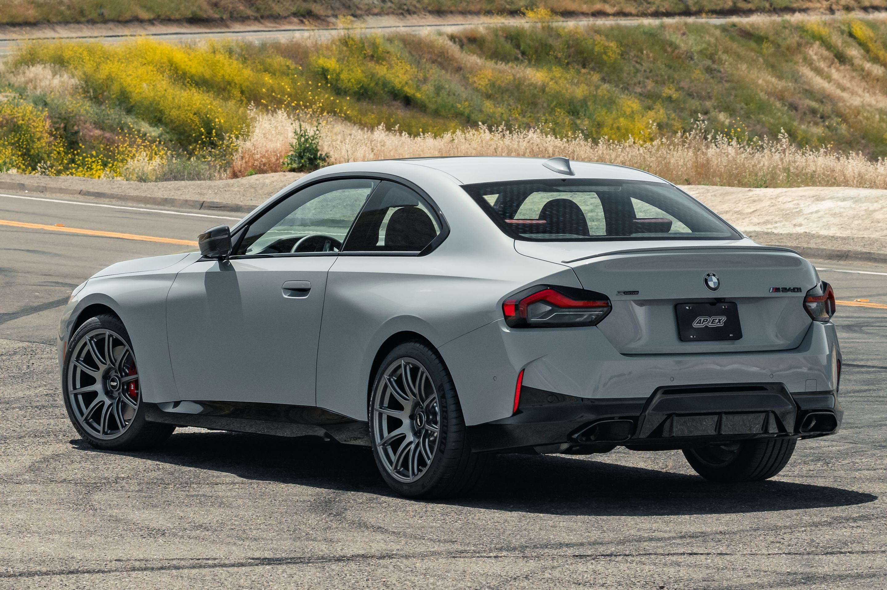 Grey BMW G42 2 Series with 19" SM-10 Apex wheels in Anthracite
