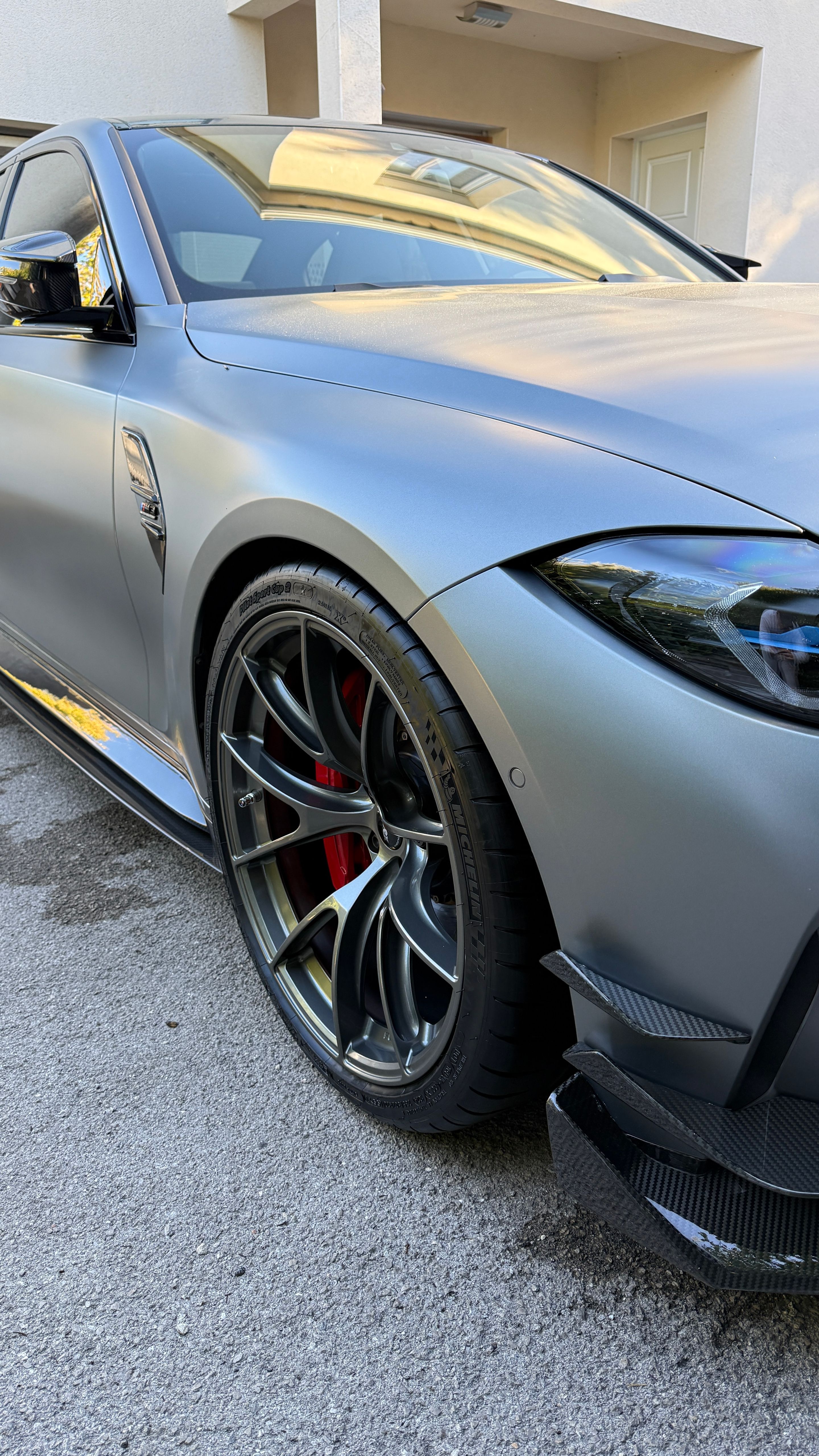 Grey BMW G80 M3 with 20" VS-5RS Apex wheels in Anthracite