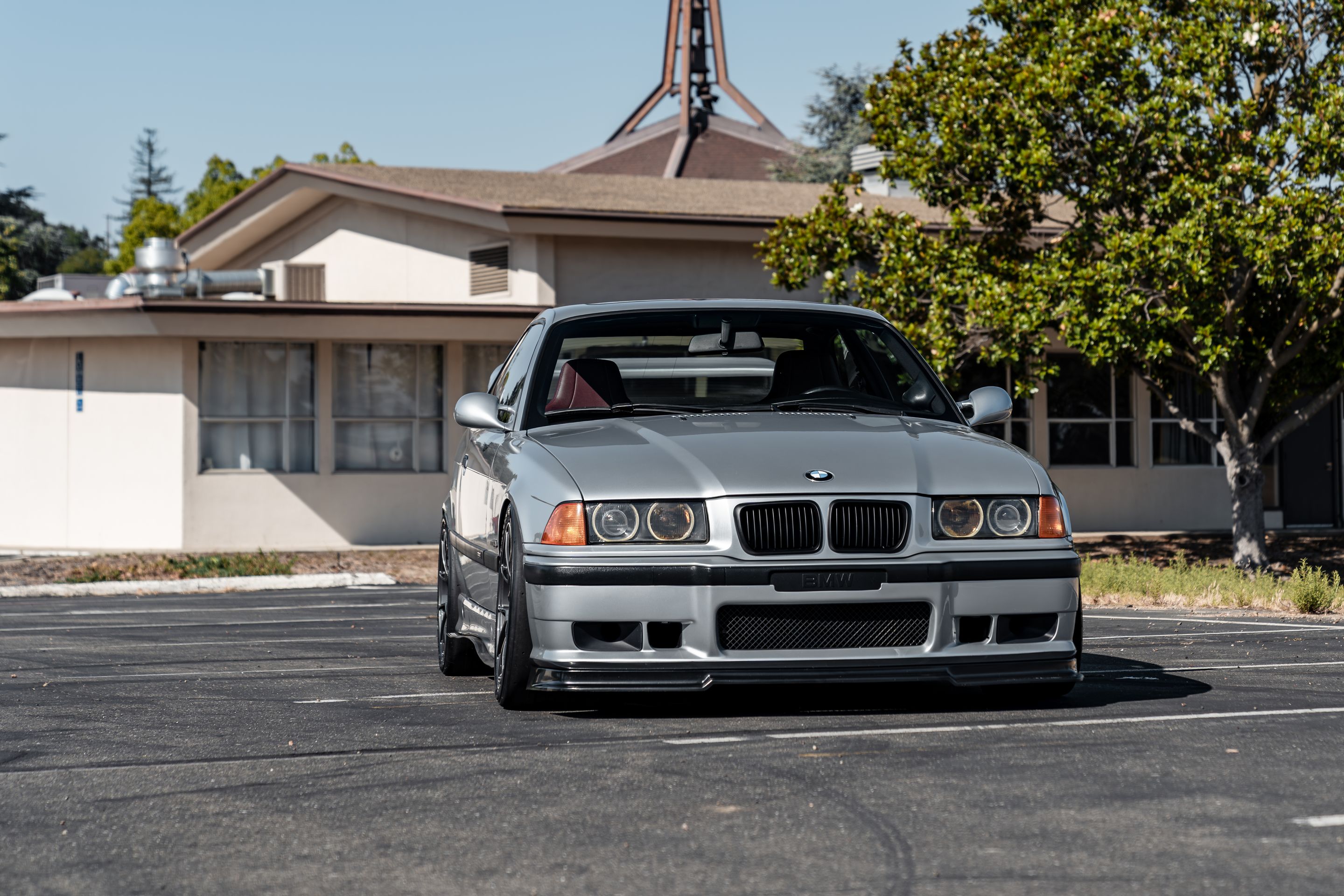 Silver BMW E36 M3 with 17" VS-5RS Apex wheels in Anthracite