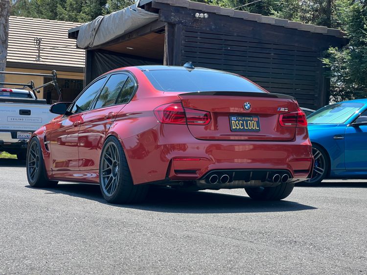 Orange BMW F80 M3 with 19" ARC-8 Apex wheels in Anthracite
