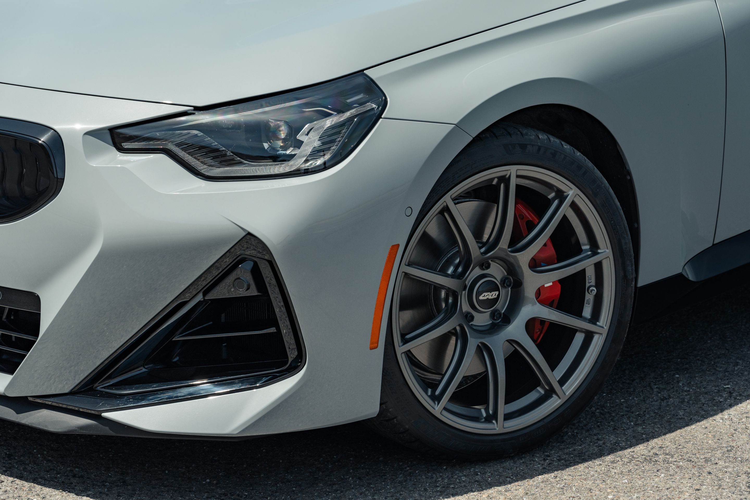 Grey BMW G42 2 Series with 19" SM-10 Apex wheels in Anthracite
