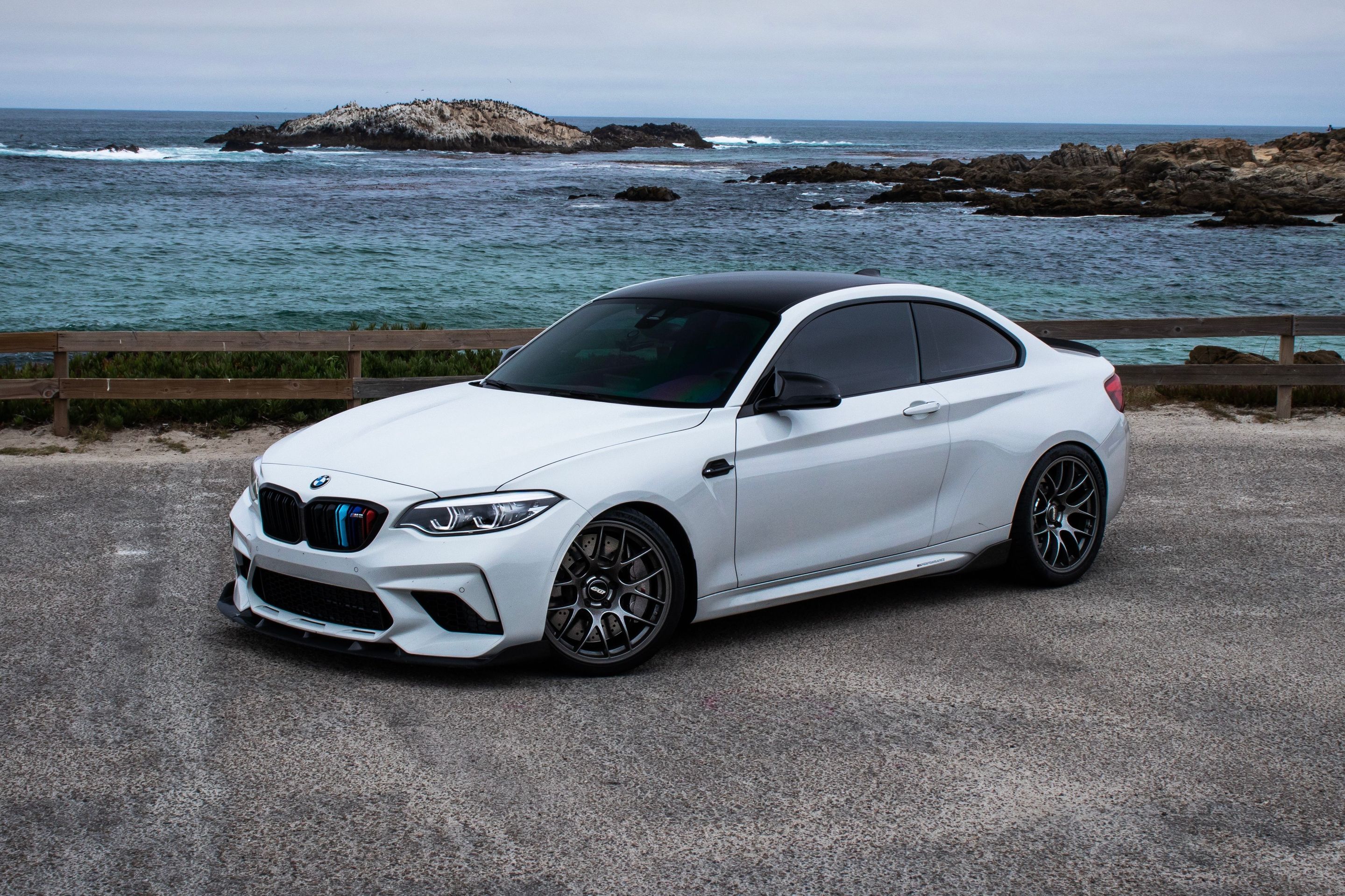 Grey BMW F87 M2 with 19" EC-7 Apex wheels in Anthracite