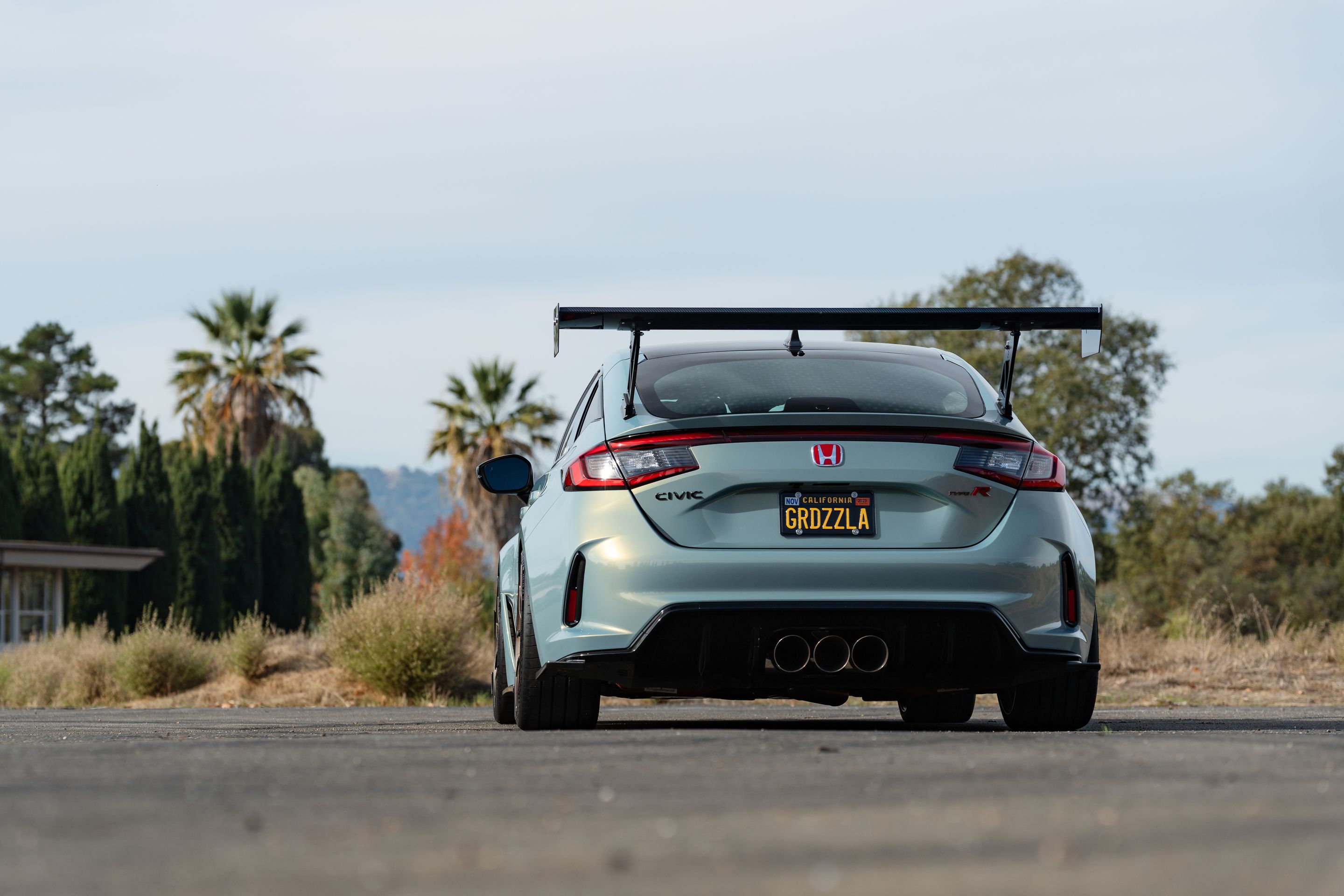 Blue Honda FL5 Civic Type-R with 19" VS-5RS Apex wheels in Satin Bronze