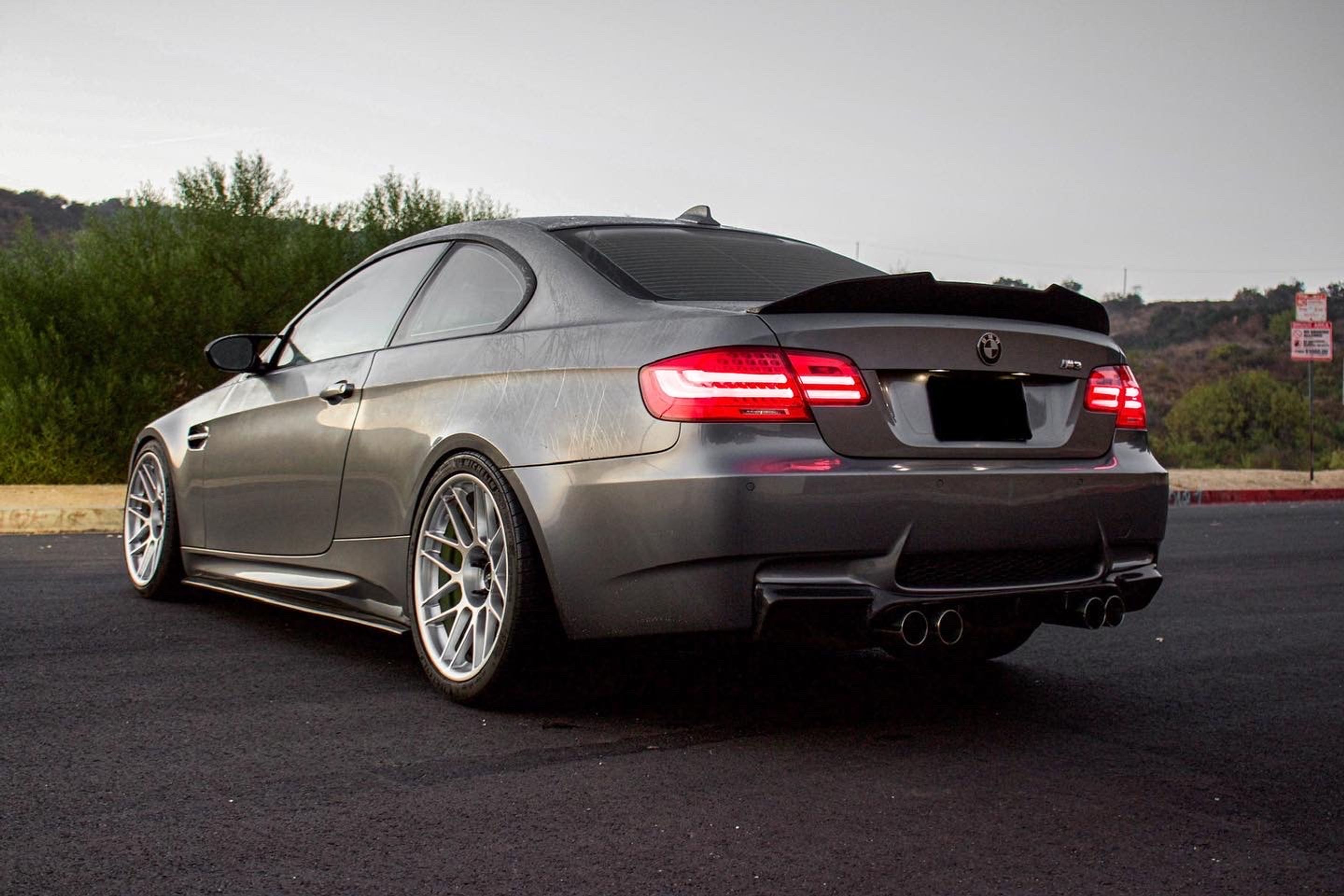 Grey BMW E92 Coupe M3 with 19" ARC-8 Apex wheels in Hyper Silver