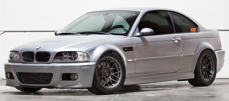 Grey BMW E46 M3 with 17" ARC-8 Apex wheels in Anthracite