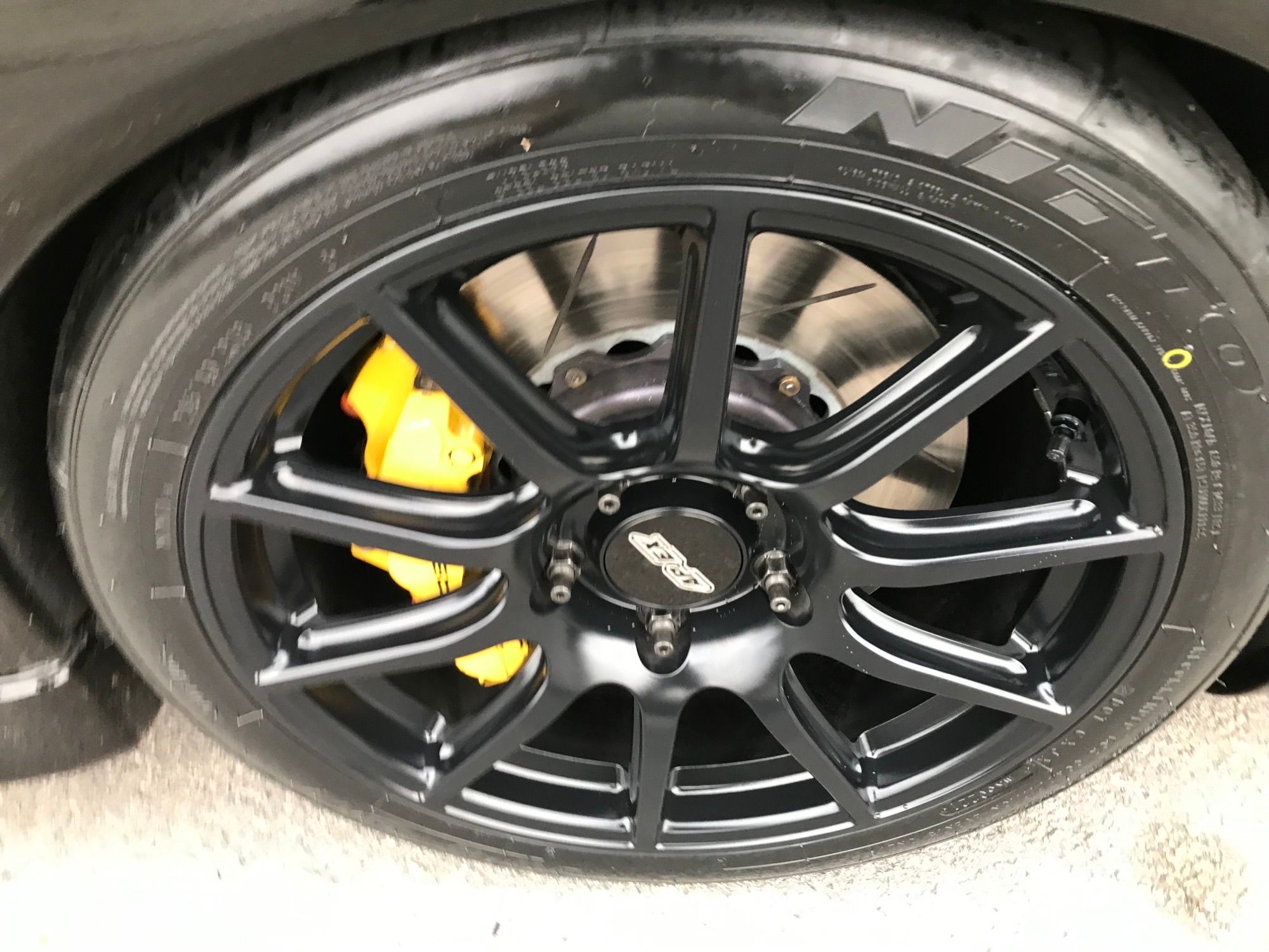 Black Porsche 911 996 GT3 with 18" SM-10 Apex wheels in Satin Black