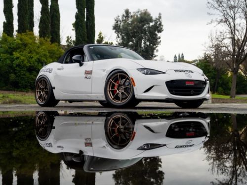 White Mazda Miata - SM-8RS in Satin Bronze