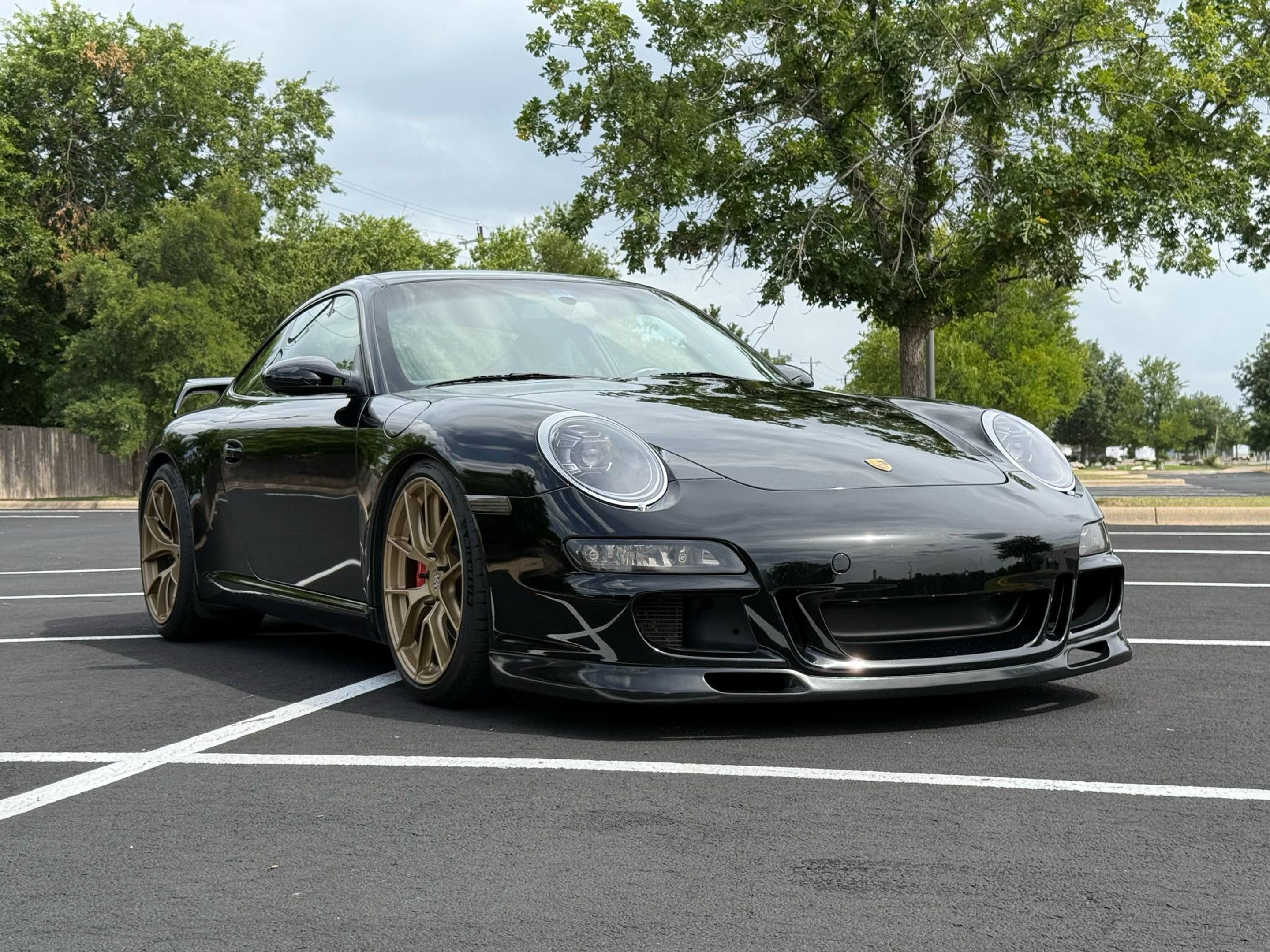 Black Porsche 911 997 Carrera S with 19" VS-5RS Apex wheels in Custom Finish