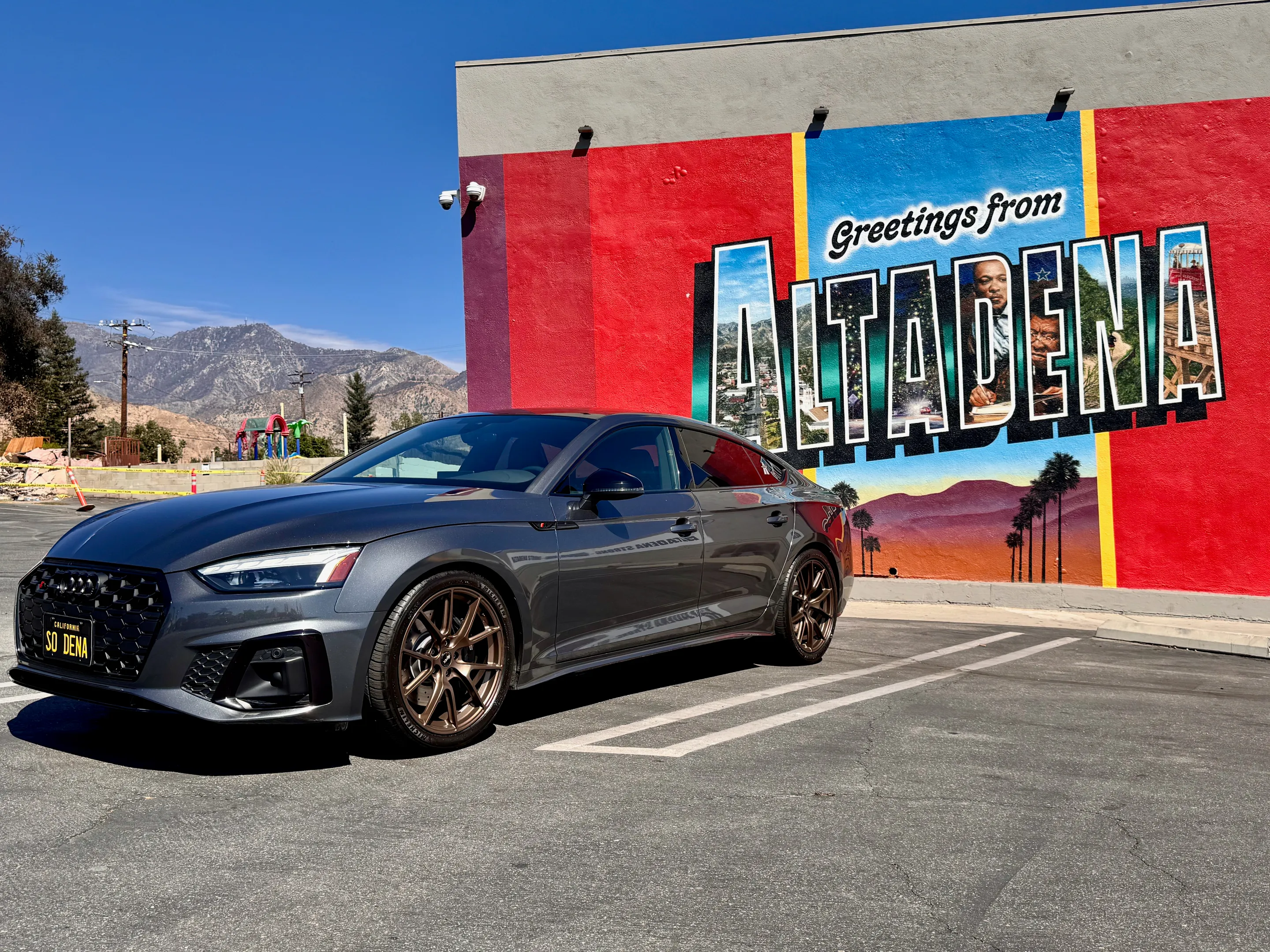 Grey Audi B9 S5 with 19" VS-5 Apex wheels in Satin Bronze