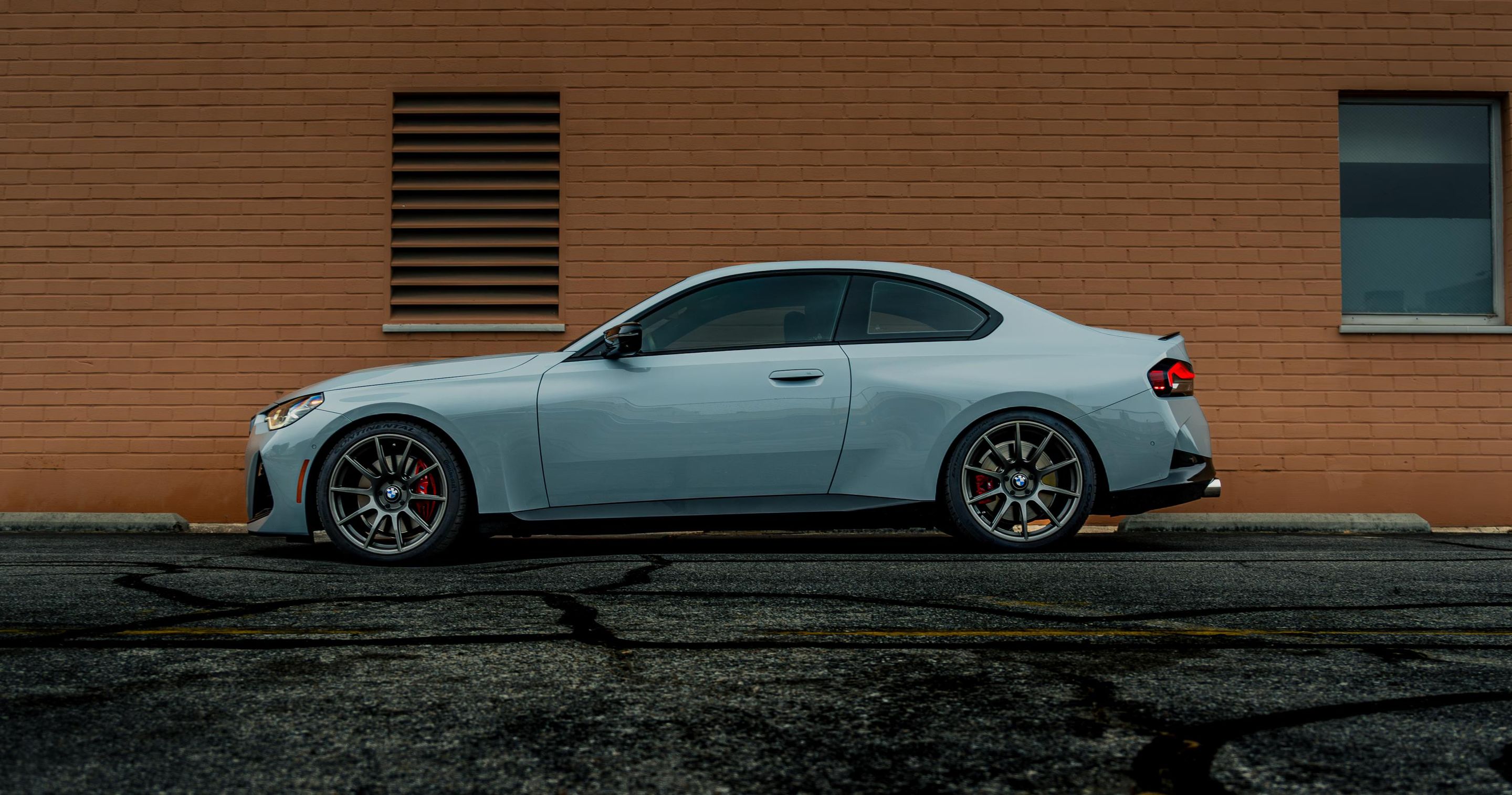 Grey BMW G42 2 Series with 19" SM-10 Apex wheels in Anthracite