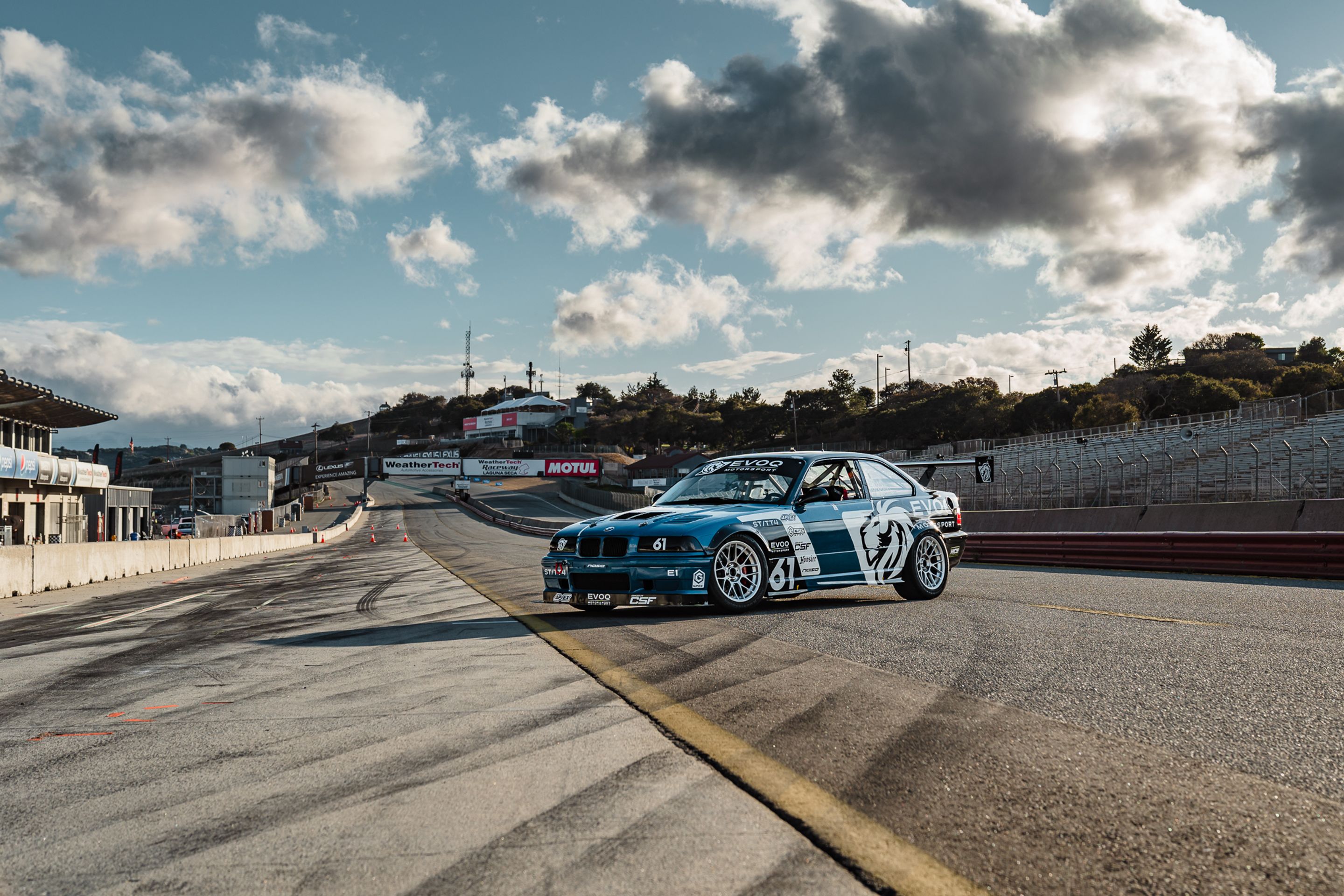 Multicolor BMW E36 3 Series with 17" ARC-8 Apex wheels in Hyper Silver