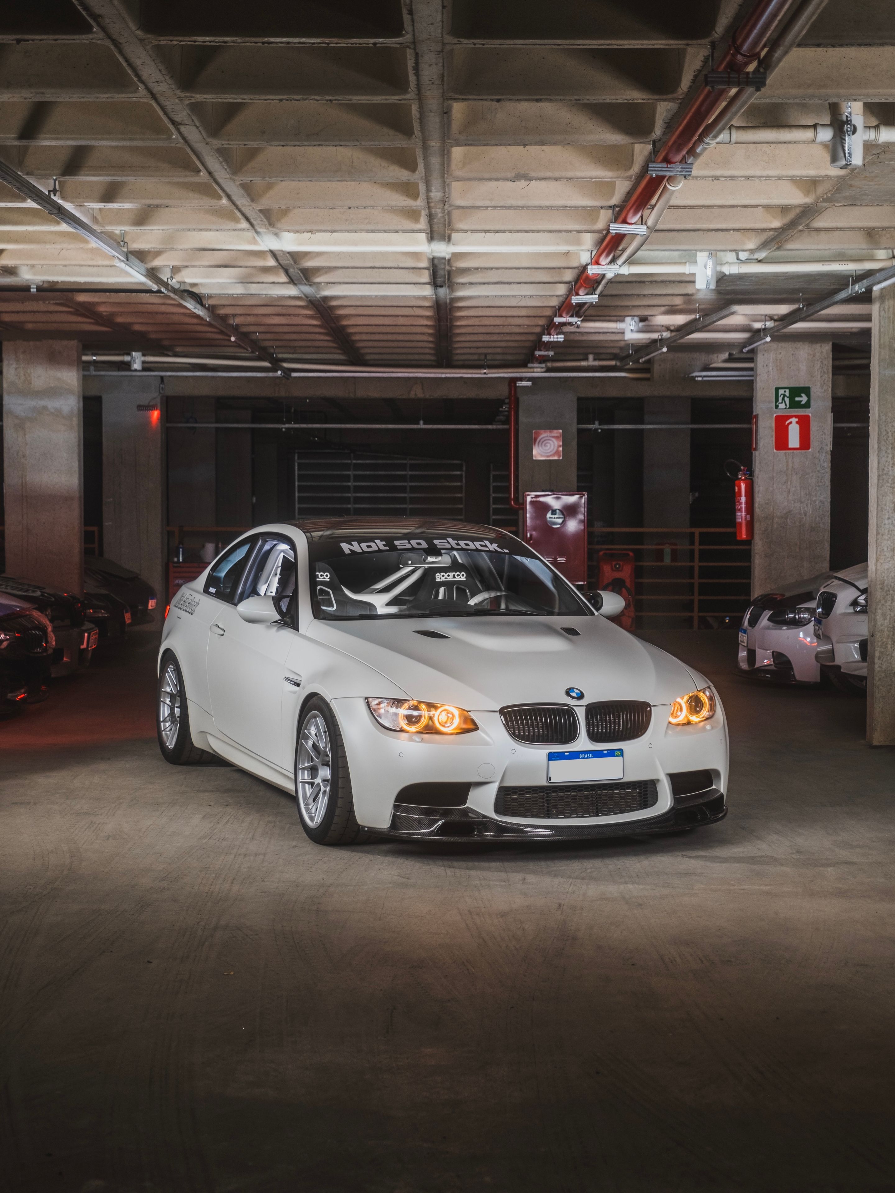 White BMW E92 Coupe M3 with 18" ARC-8 Apex wheels in Race Silver