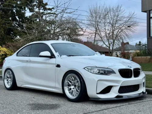 White BMW M2 - ML-10RT in Machined Lip Brushed Clear