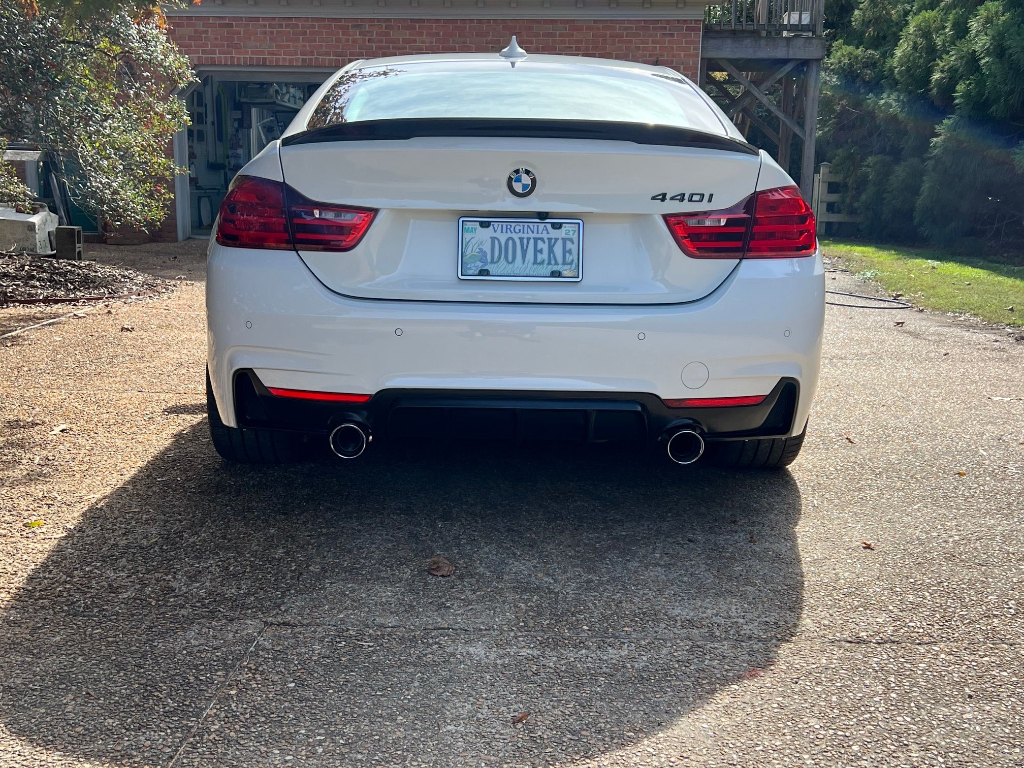 White BMW F36 Gran Coupe 4 Series with 18" VS-5 Apex wheels in Anthracite