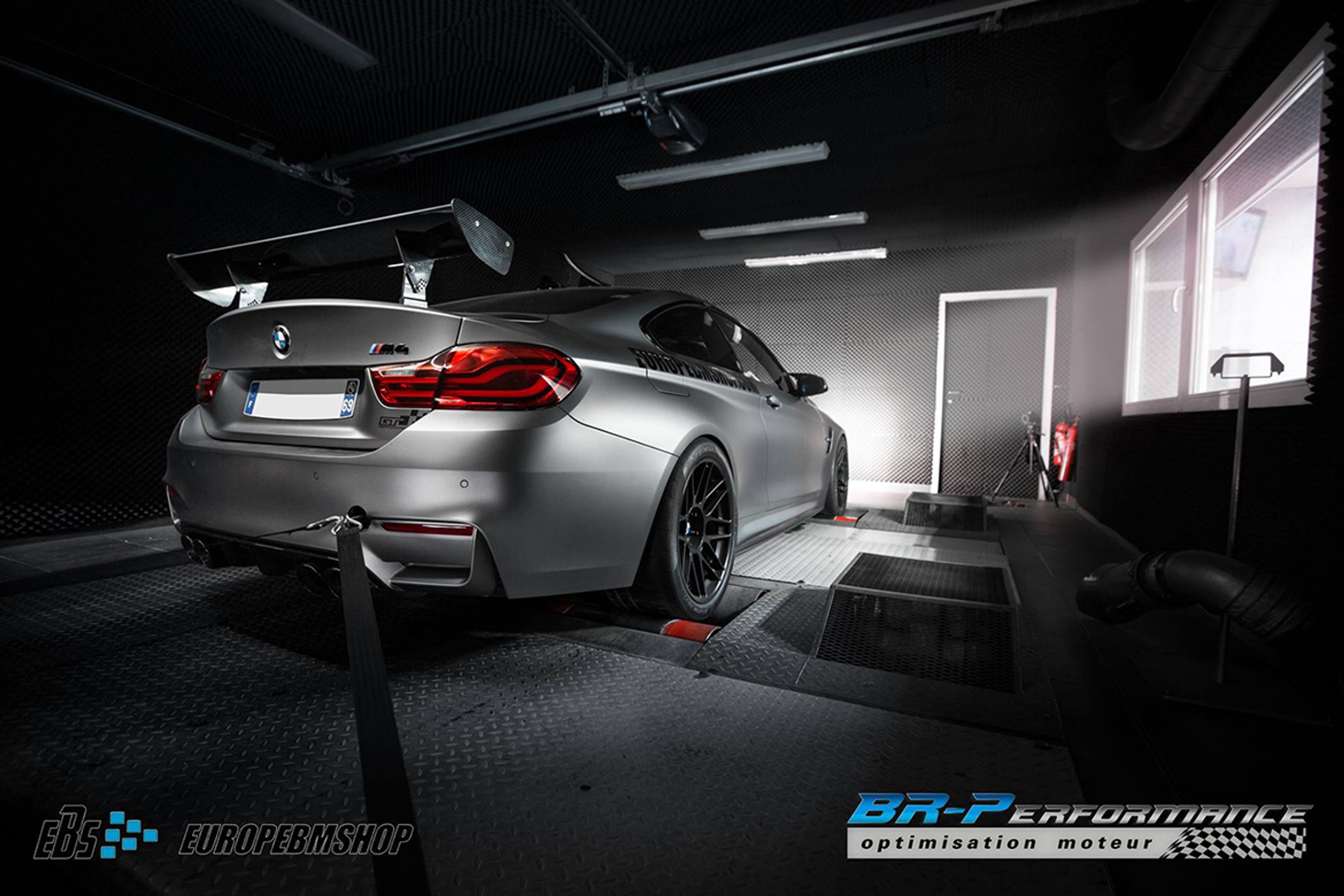 Grey BMW F82 Coupe M4 with 19" ARC-8 Apex wheels in Satin Black