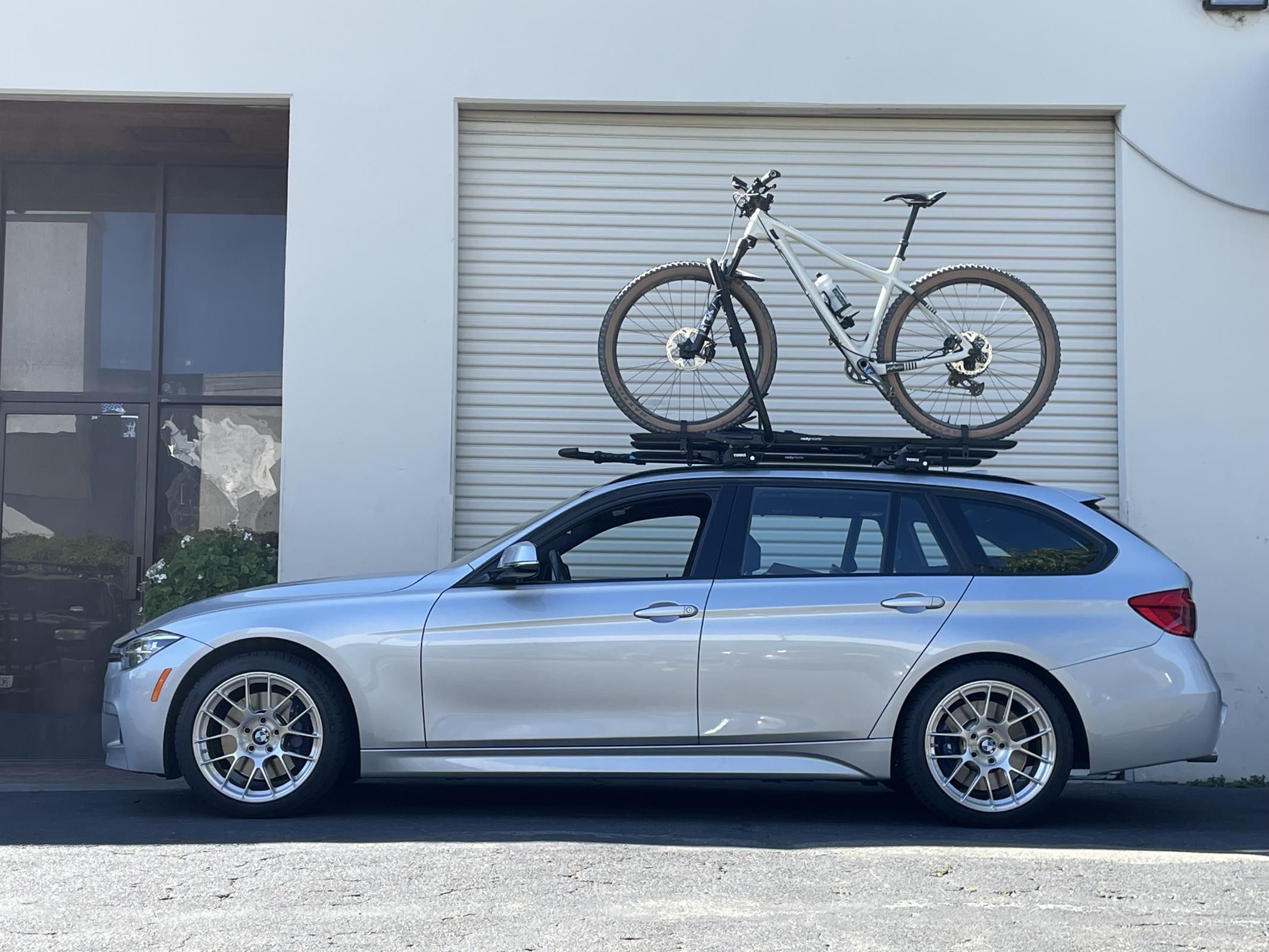 Silver BMW F31 Wagon 3 Series with 18" EC-7RS Apex wheels in Brushed Clear