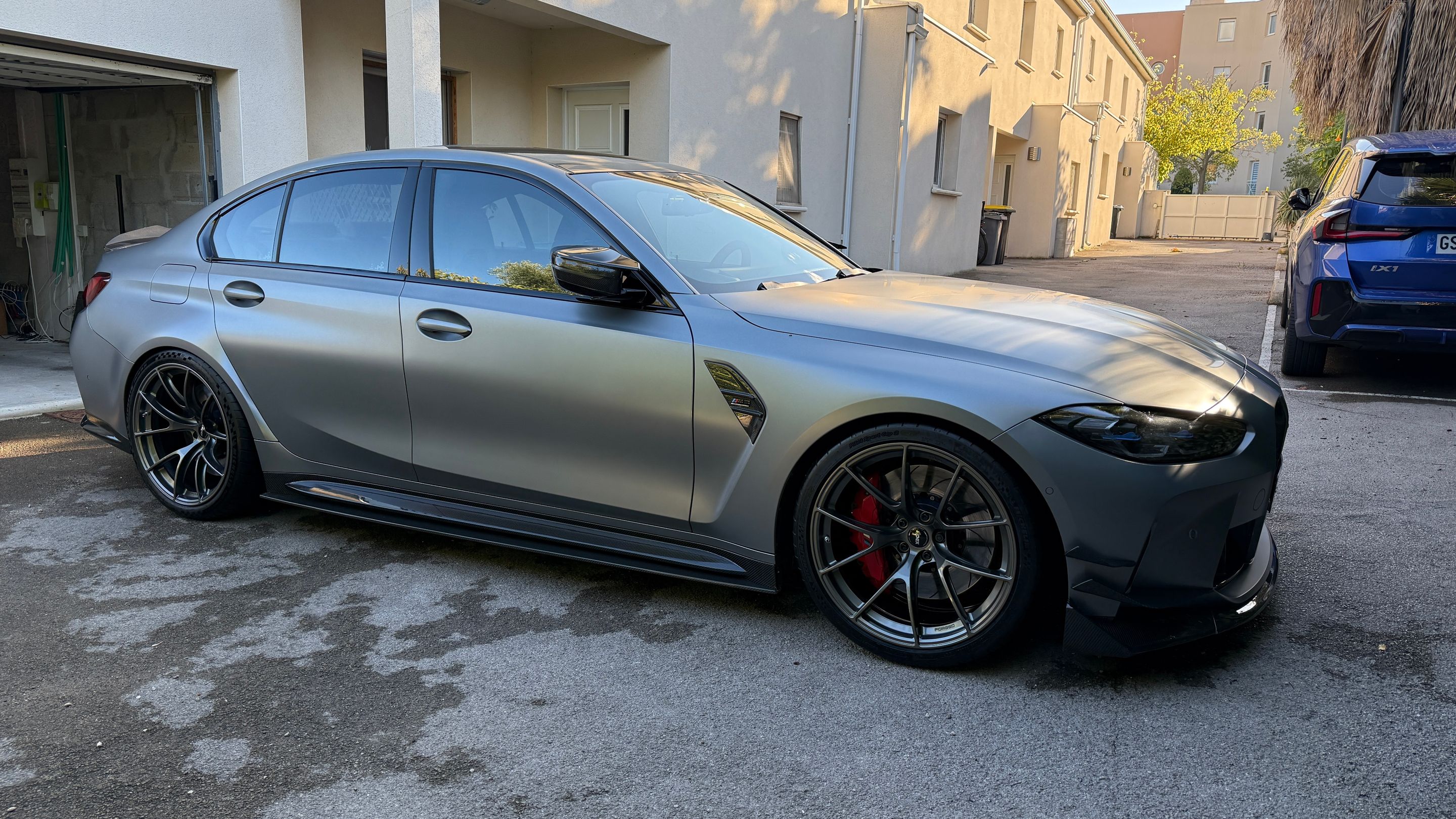 Grey BMW G80 M3 with 20" VS-5RS Apex wheels in Anthracite