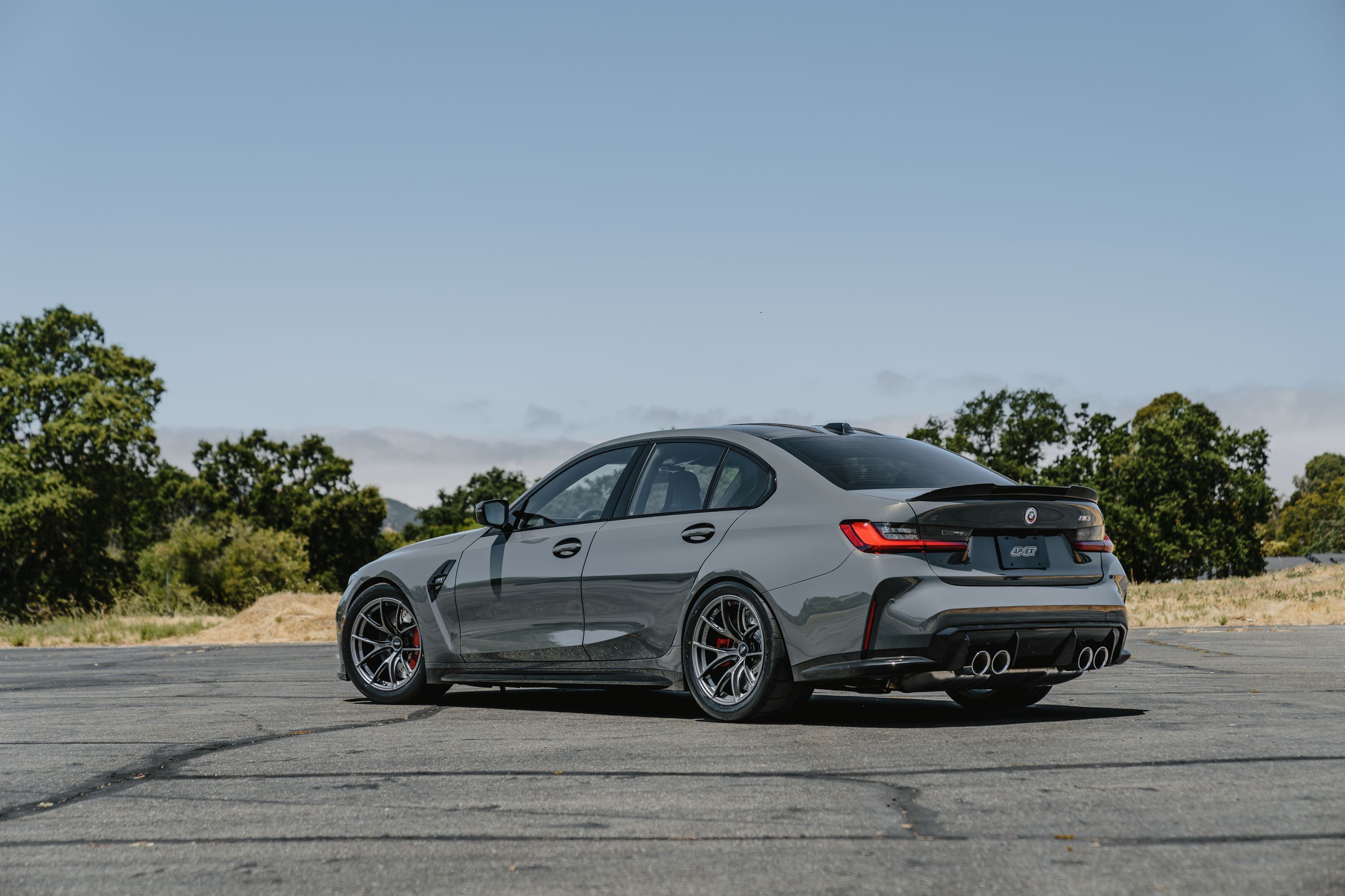 Grey BMW G80 M3 with 18" VS-5RS Apex wheels in Anthracite