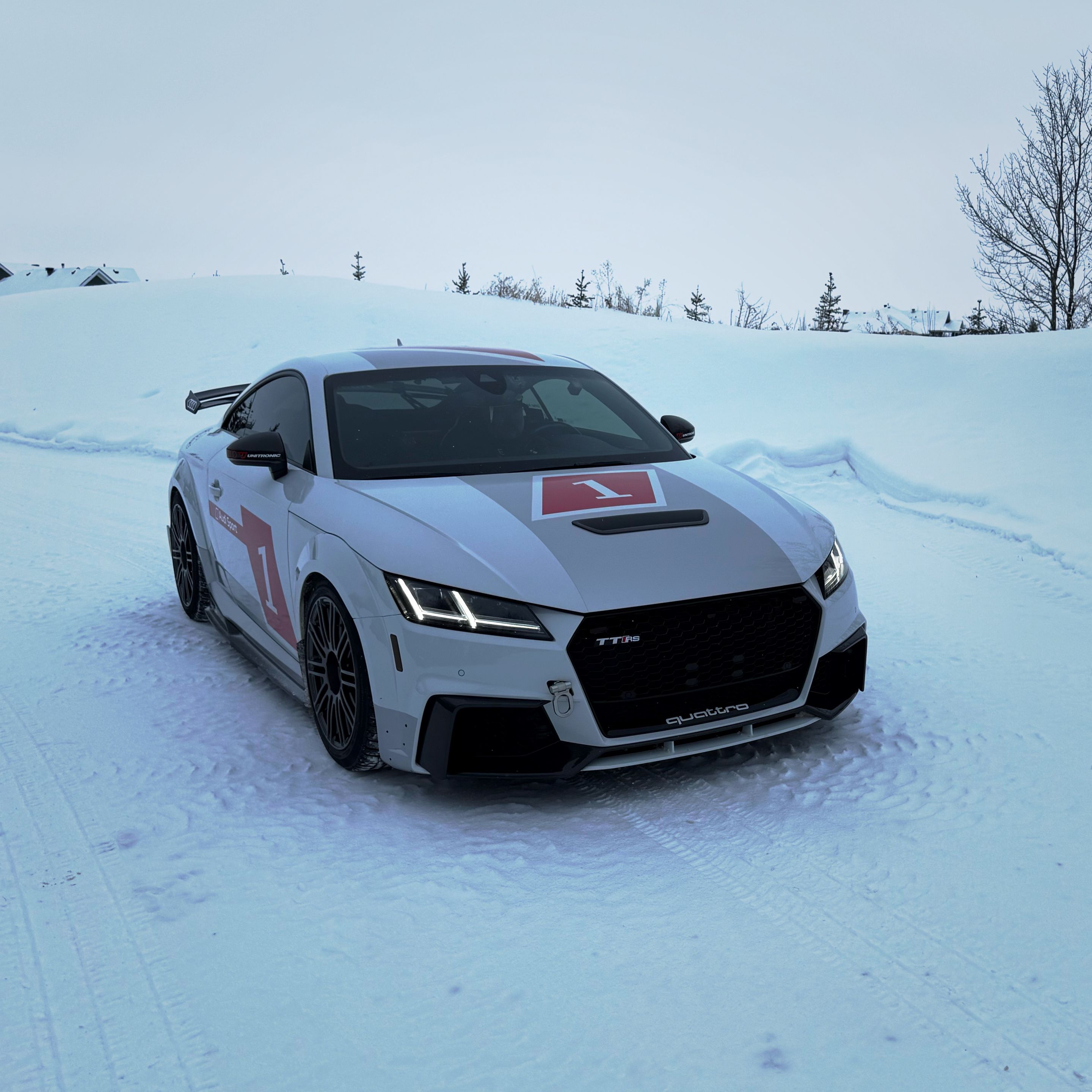 Race Livery Audi FV/8S TT RS with 18" TC-10RT Apex wheels in Anthracite