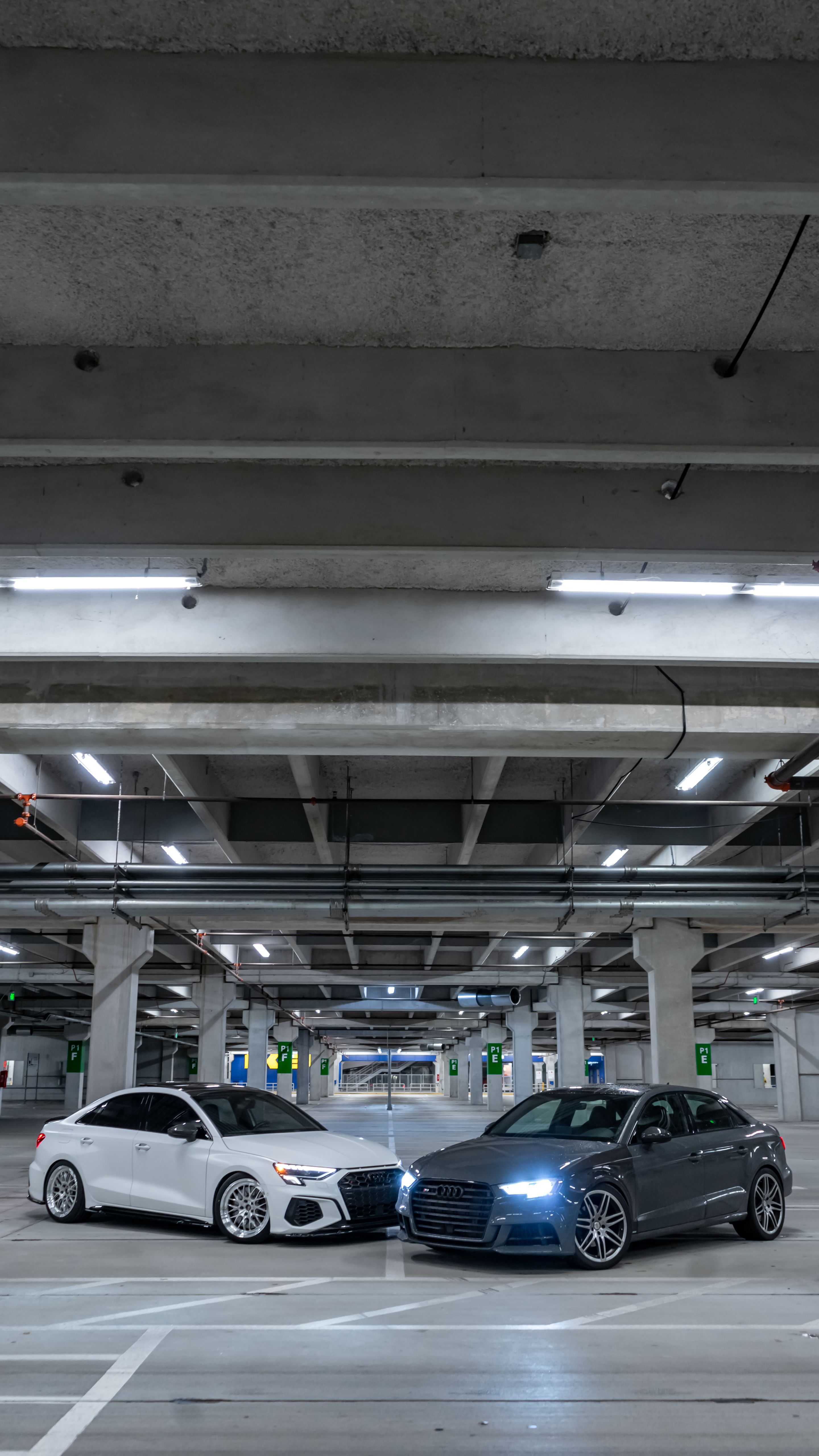 White Audi 8Y S3 with 18" ML-10RT Apex wheels in Machined Lip Brushed Clear