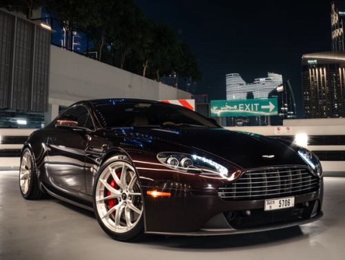 Red Aston Martin Vantage - VS-5RS in Brushed Clear