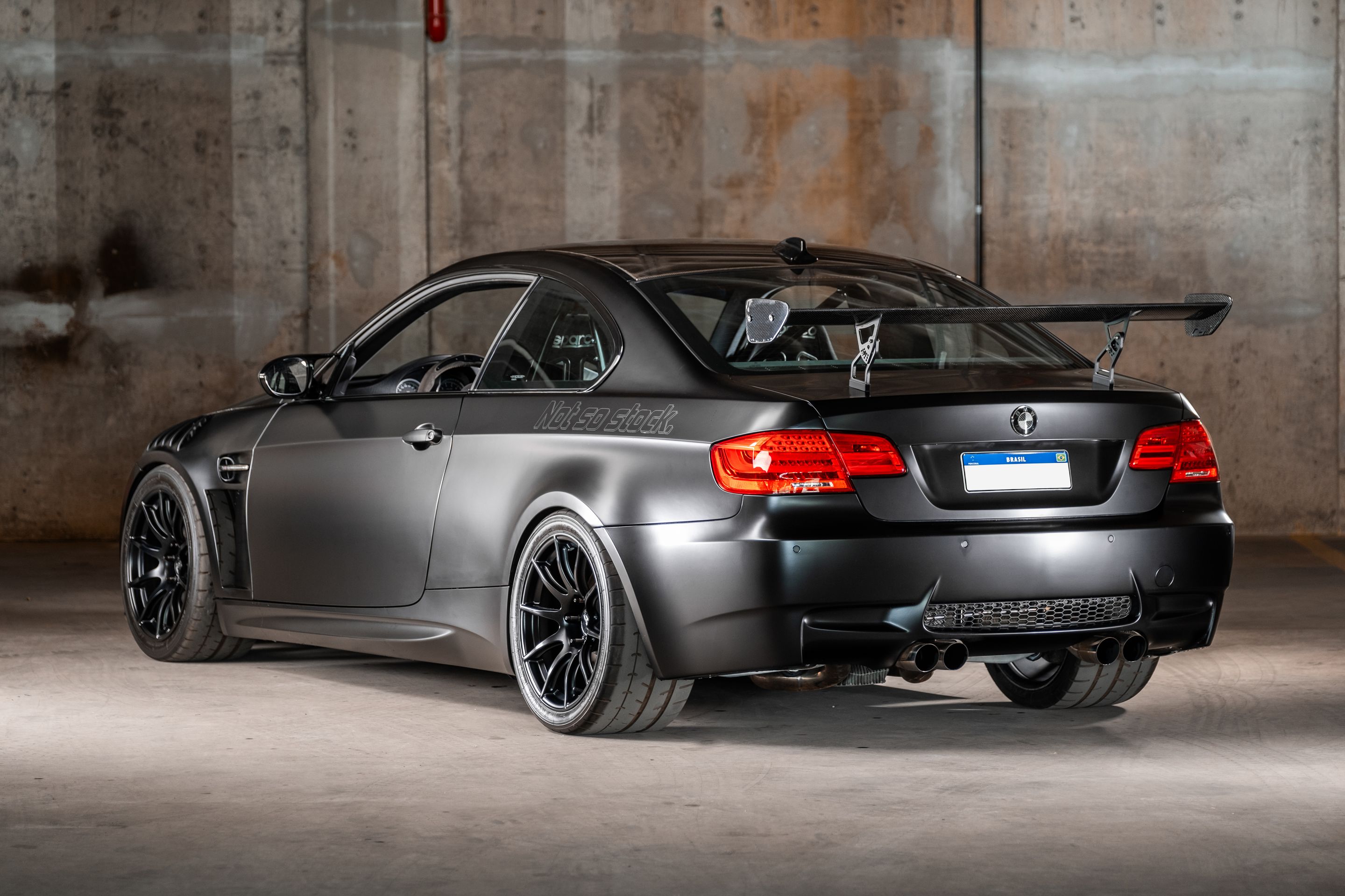 Black BMW E92 Coupe M3 with 18" SM-10 Apex wheels in Satin Black