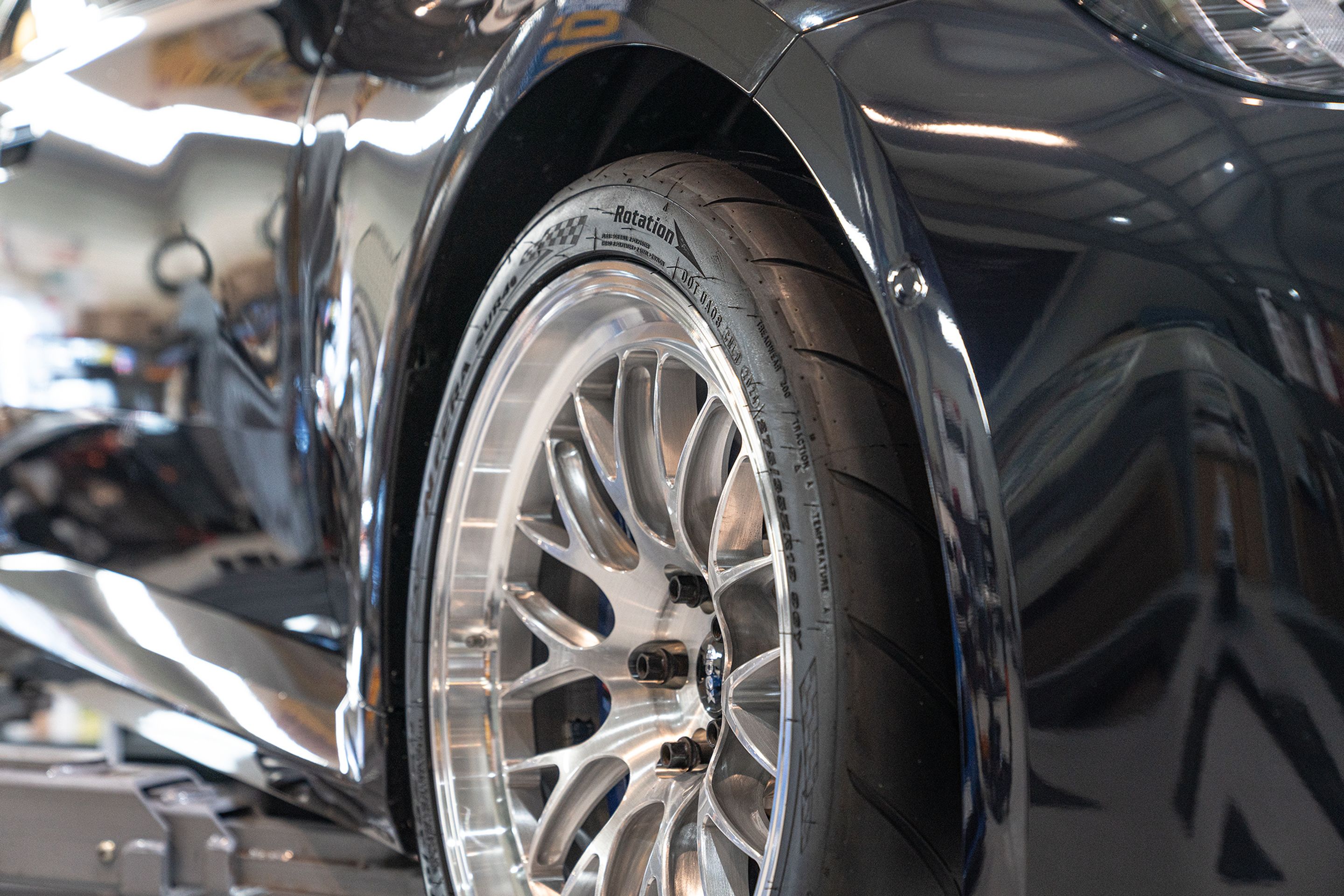 Black BMW G87 M2 with 19" ML-10RT Apex wheels in Machined Lip Brushed Clear