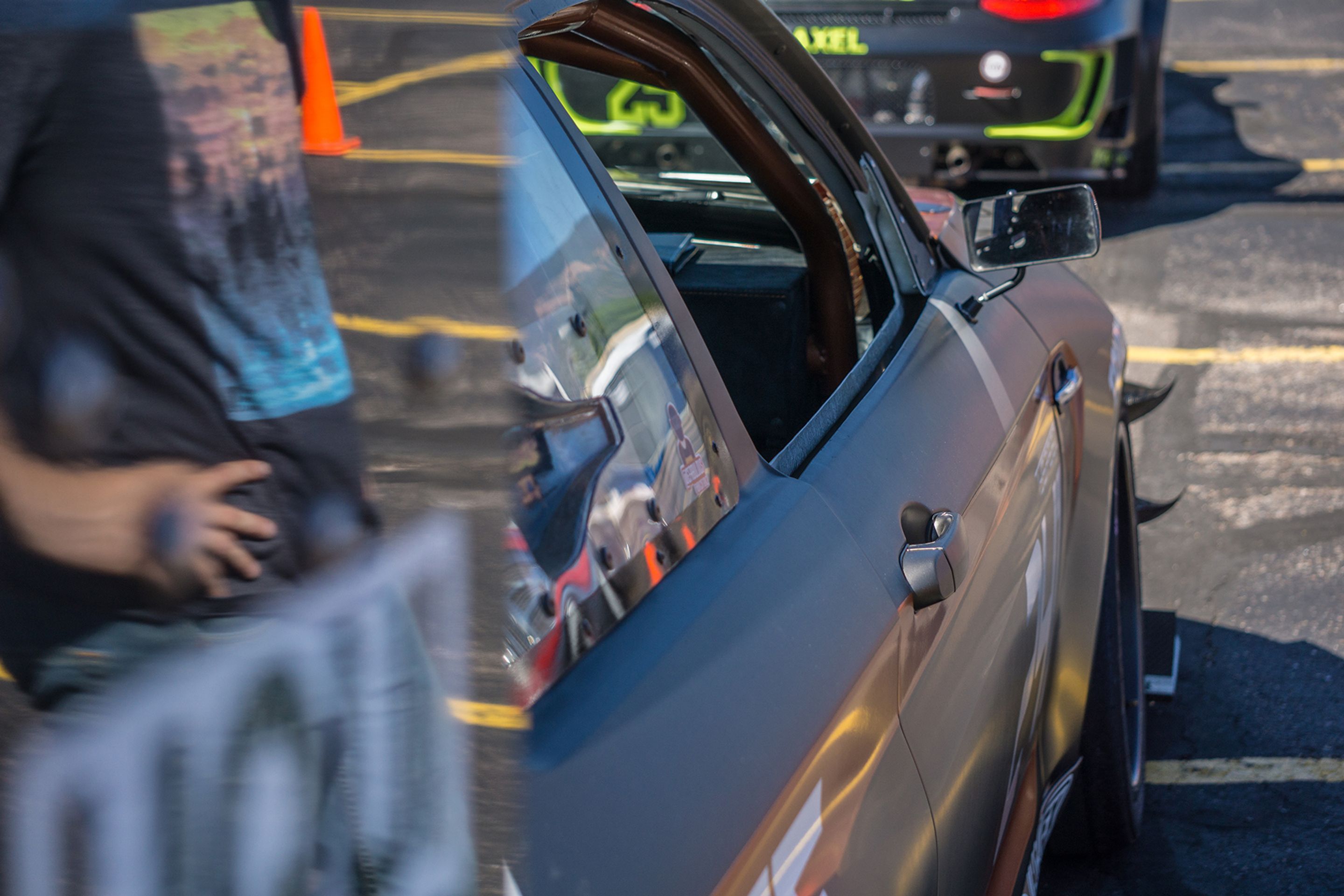Grey BMW F87 M2 with 18" FL-5 Apex wheels in Satin Black