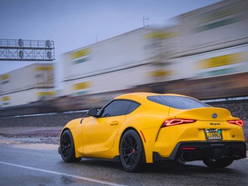 Yellow Toyota Supra - VS-5RS in Satin Black