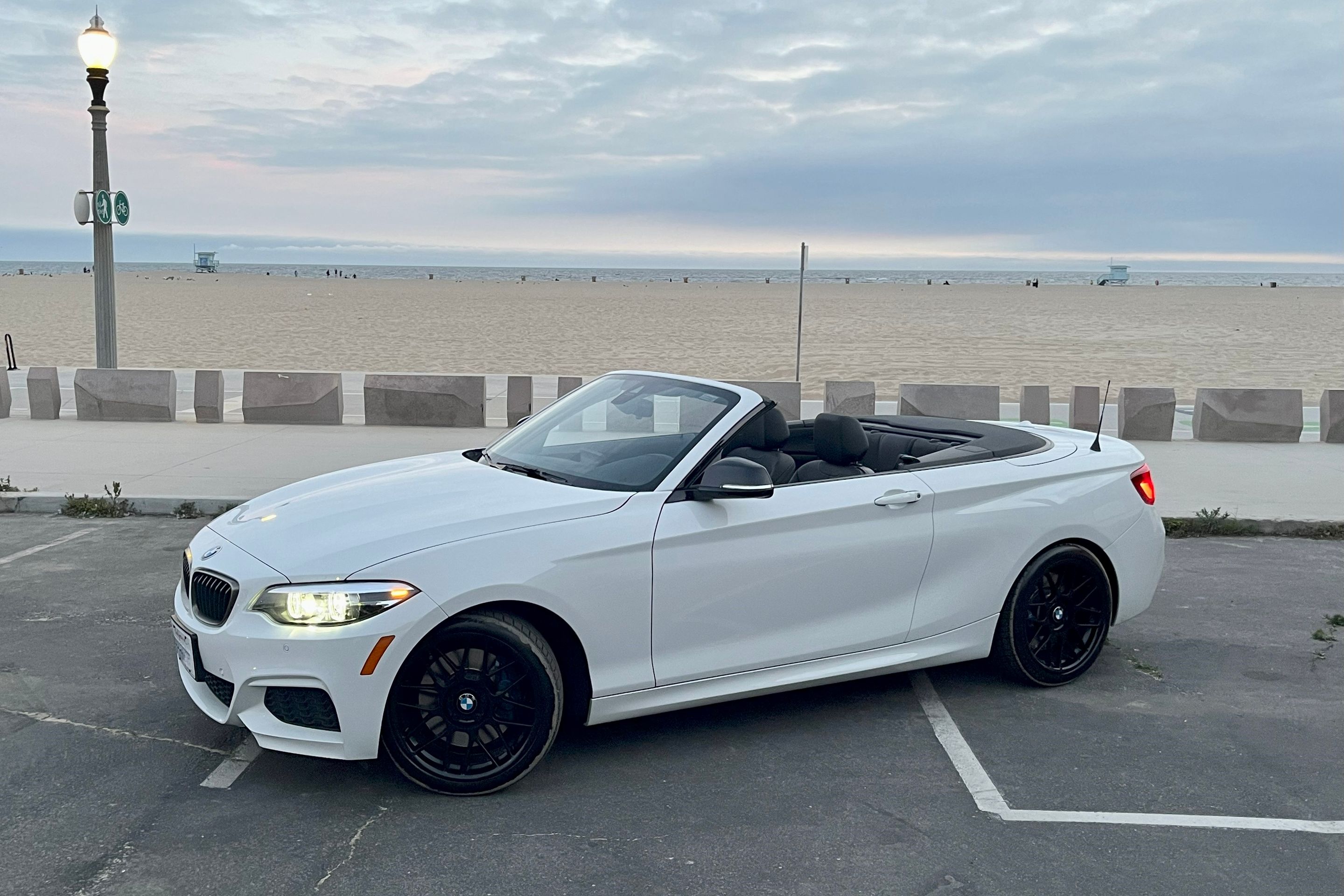 White BMW F23 Convertible 2 Series with 18" ARC-8 Apex wheels in Satin Black