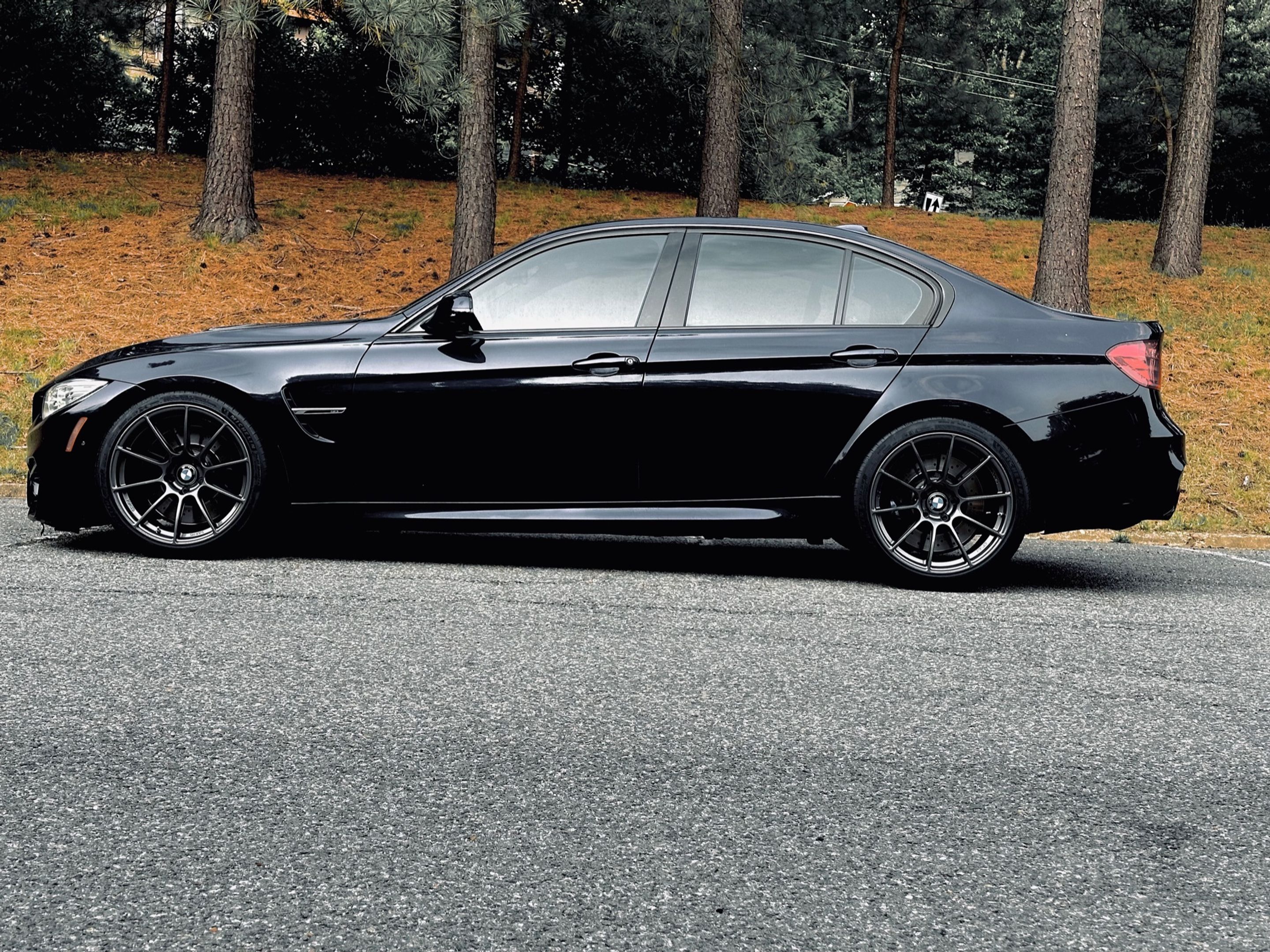Blue BMW F80 M3 with 19" SM-10RS Apex wheels in Anthracite