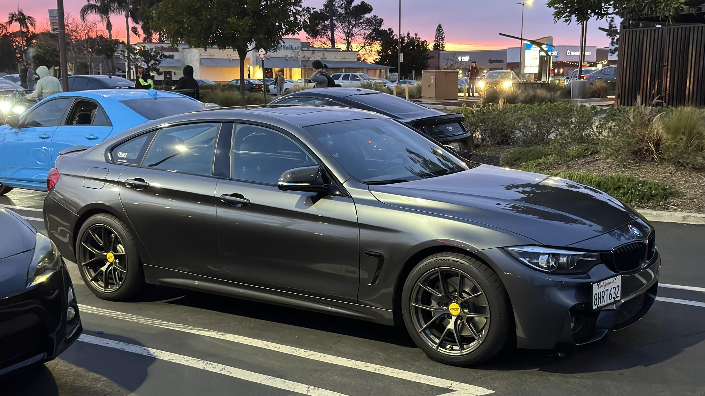 Grey BMW F36 Gran Coupe 4 Series with 18" VS-5RS Apex wheels in Anthracite