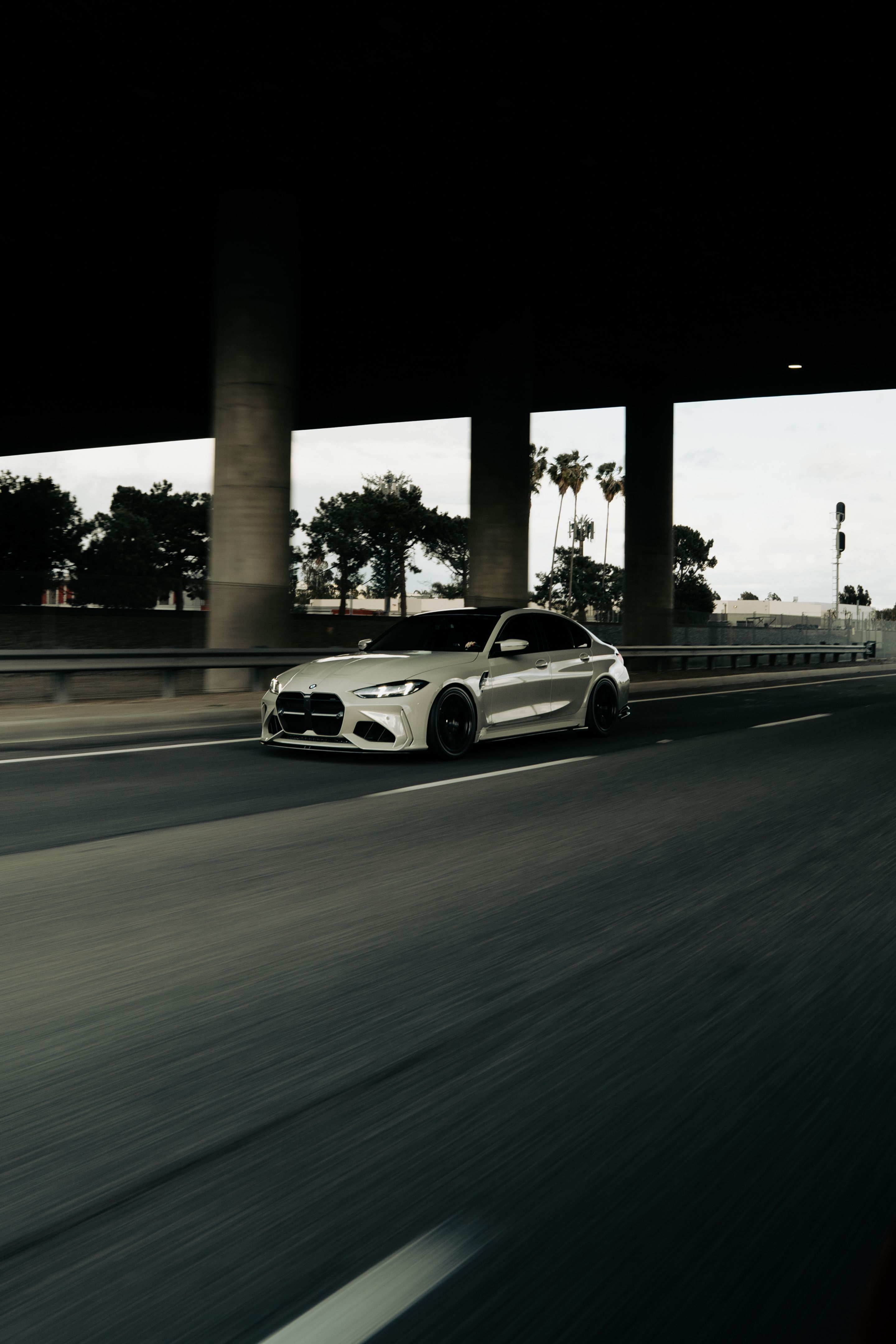 Grey BMW G80 M3 with 19" VS-5RS Apex wheels in Satin Black