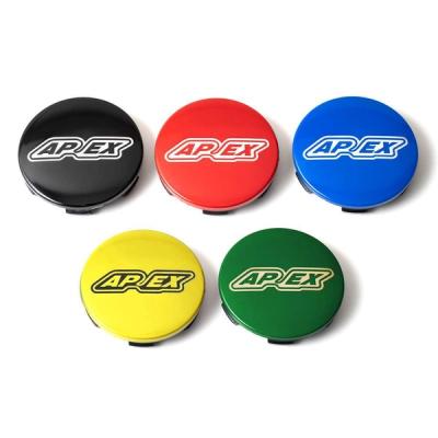 Black, red, blue, yellow, green APEX Gloss Wheel Center Caps