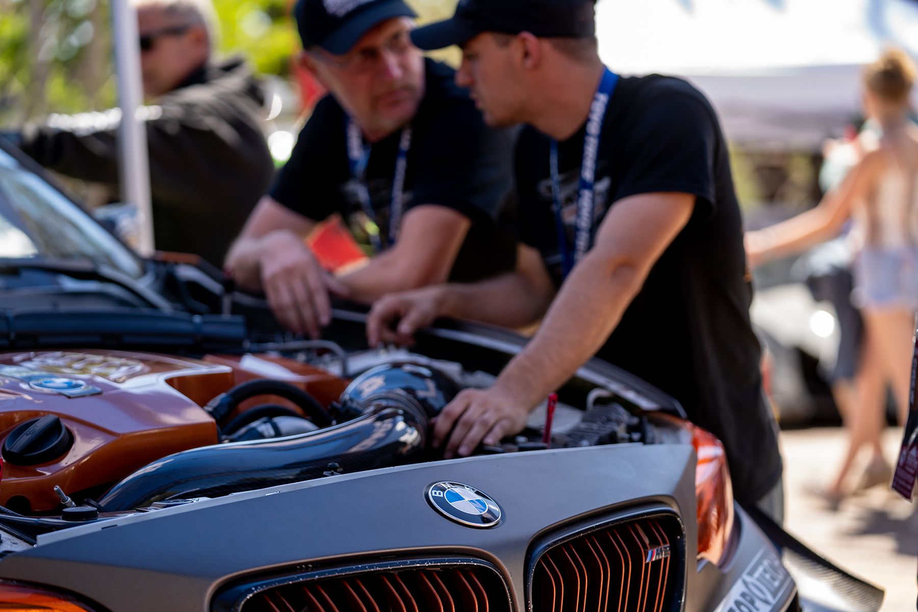 Grey BMW F87 M2 with 18" FL-5 Apex wheels in Satin Black