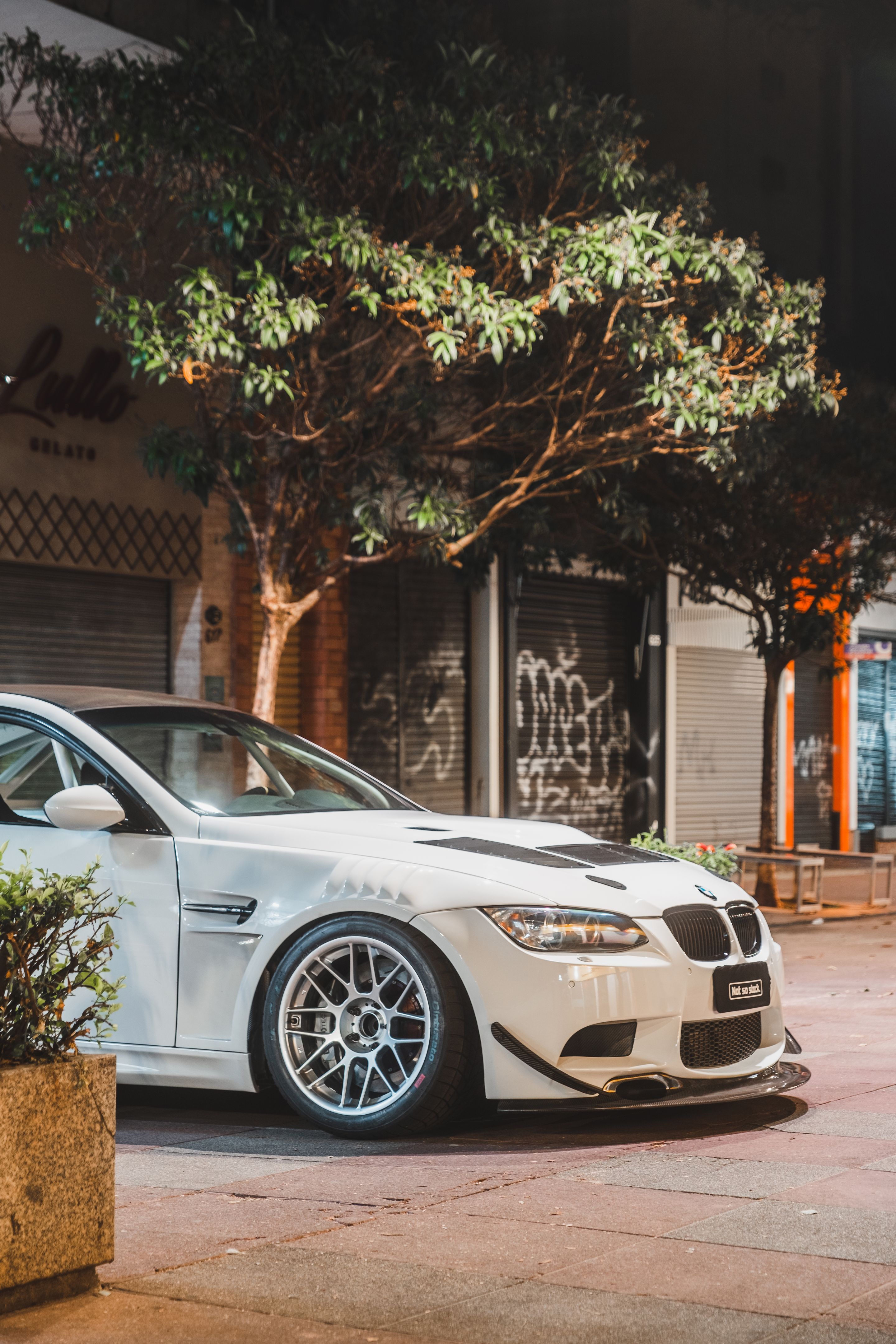 White BMW E92 Coupe M3 with 18" ARC-8 Apex wheels in Hyper Silver
