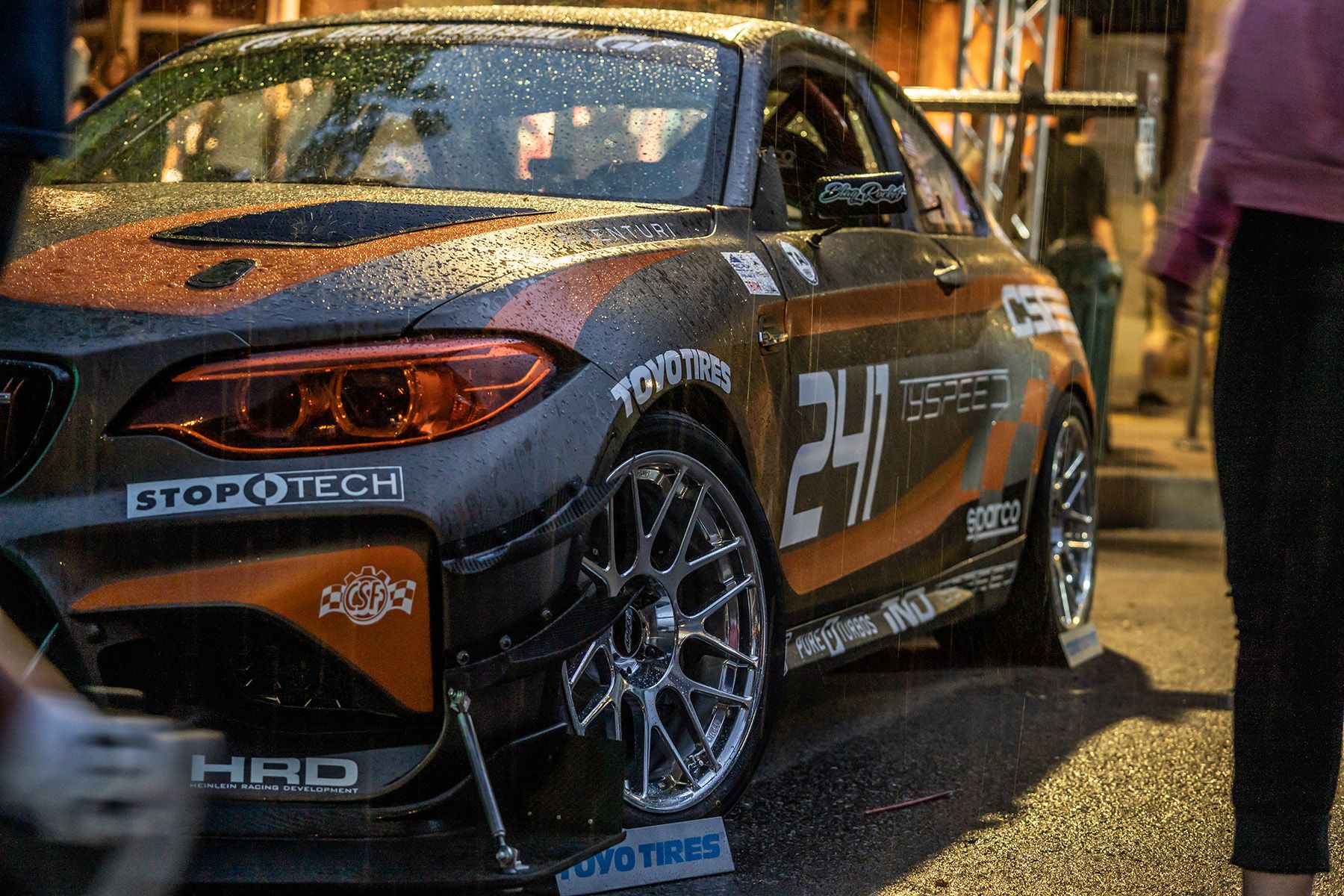Grey BMW F87 M2 with 18" ARC-8R Apex wheels in Polished